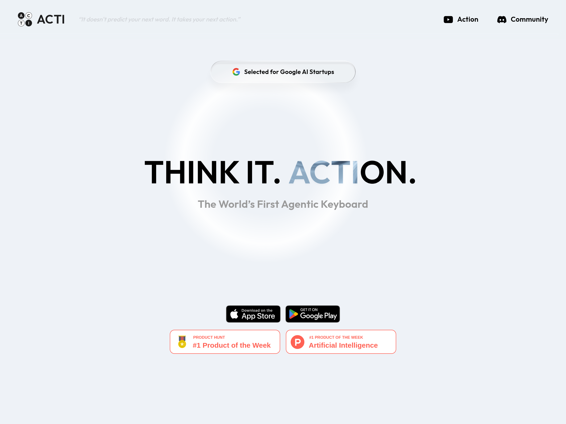 Screenshot of Acti website