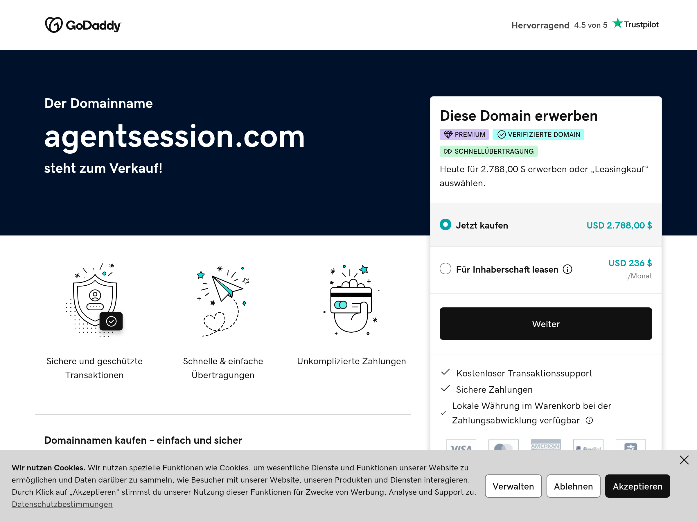 Screenshot of Agent Sessions website
