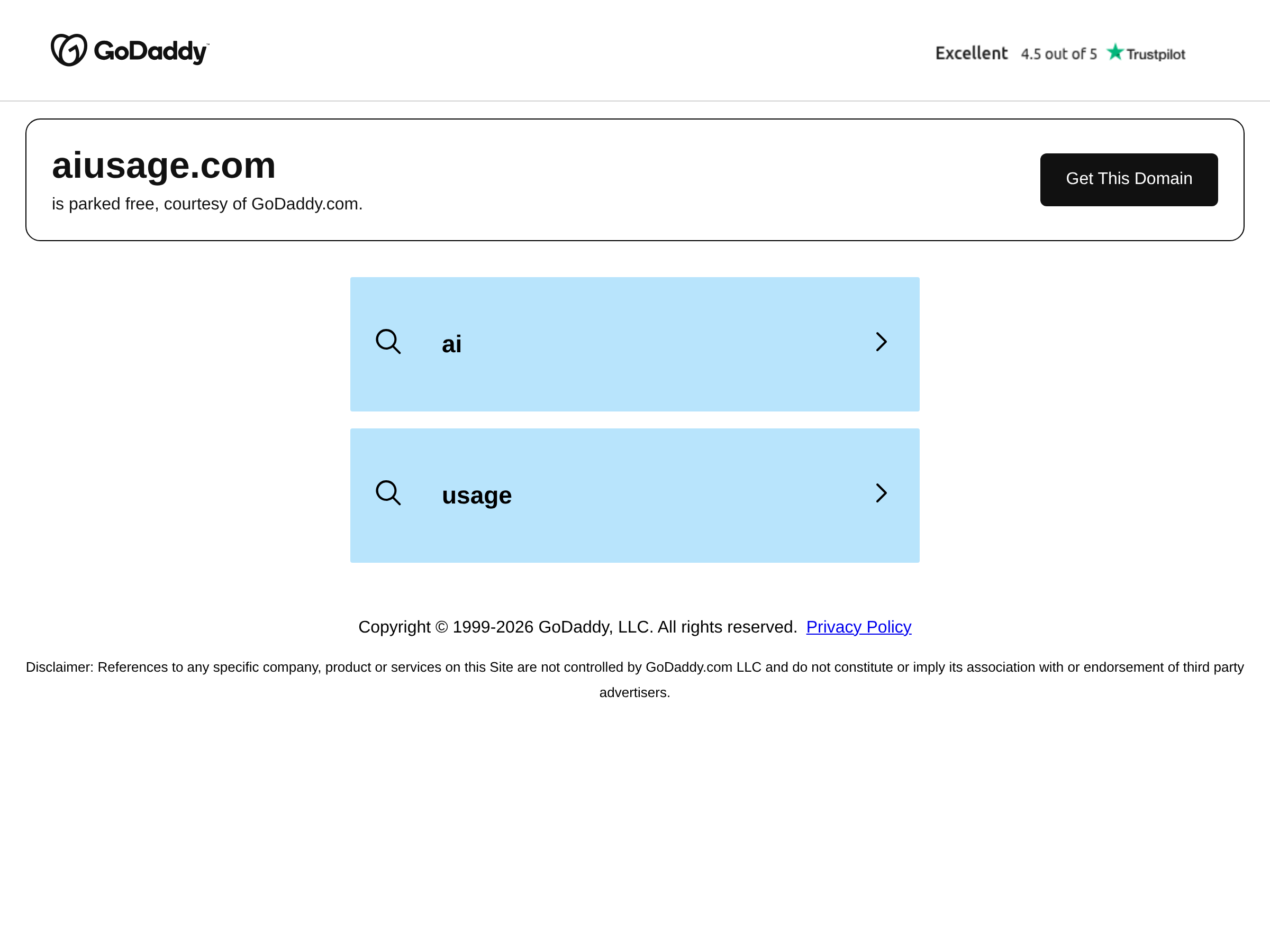 Screenshot of AI Usage website