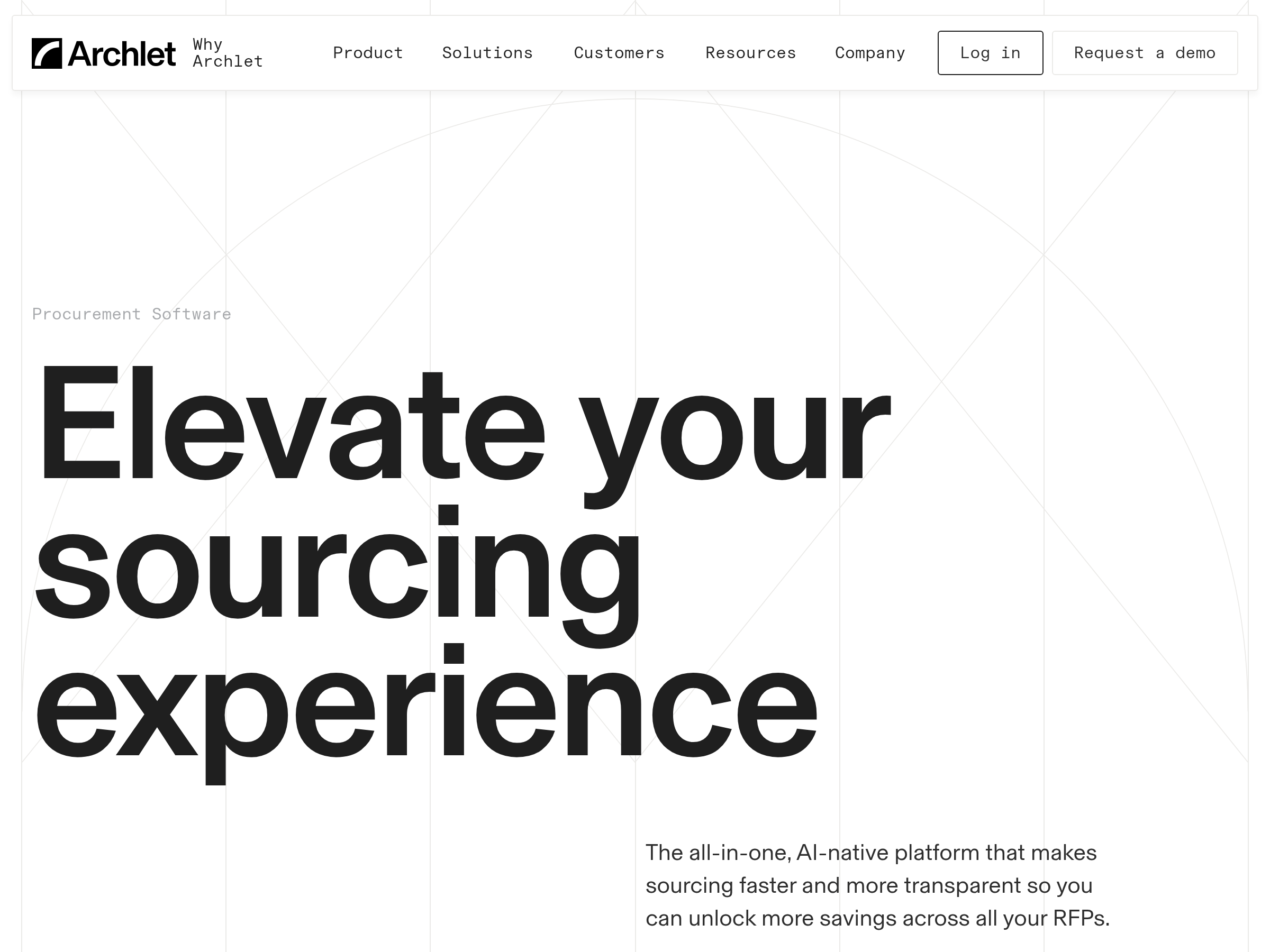 Screenshot of Archlet website