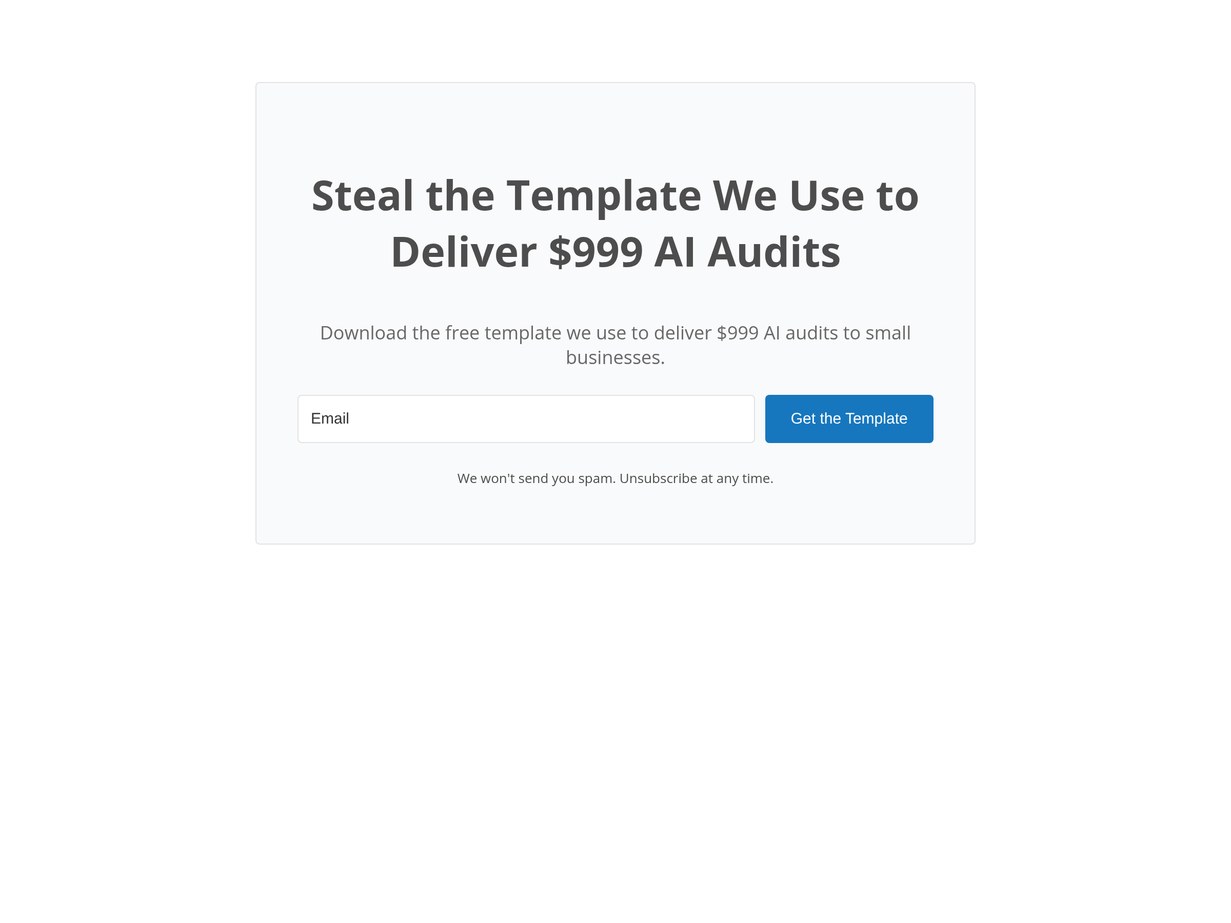 Screenshot of AuditTemplate.ai website