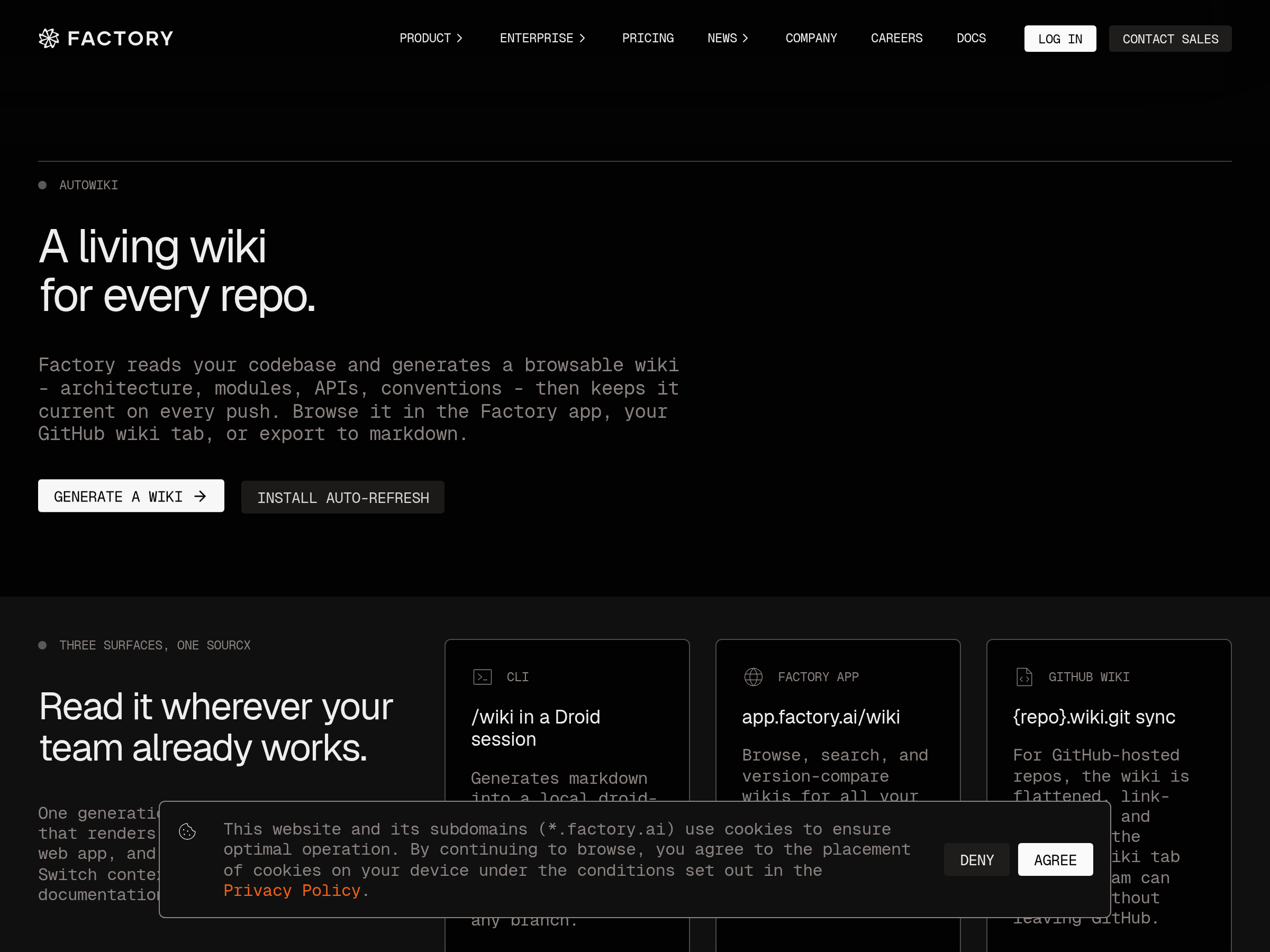 Screenshot of AutoWiki website