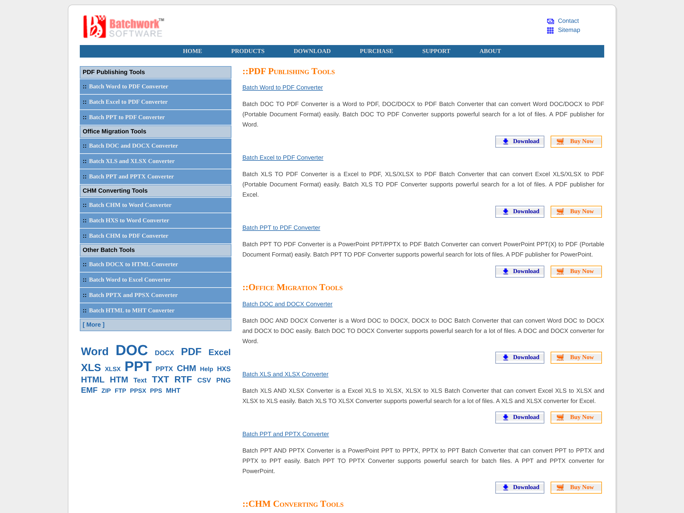 Screenshot of Batchwork website