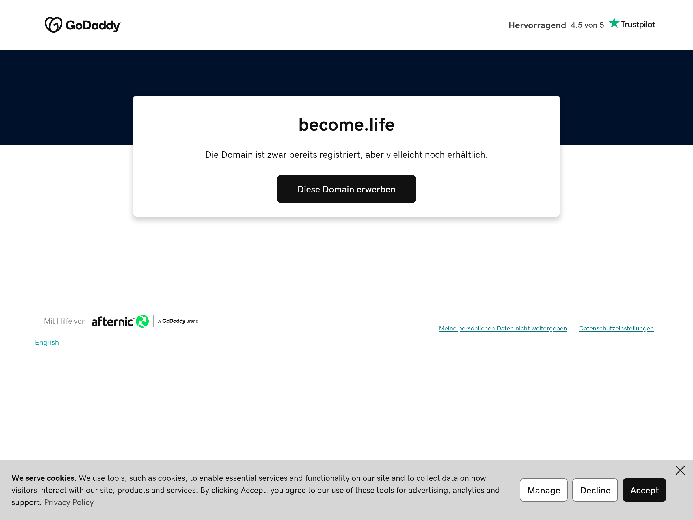 Screenshot of BECOME website