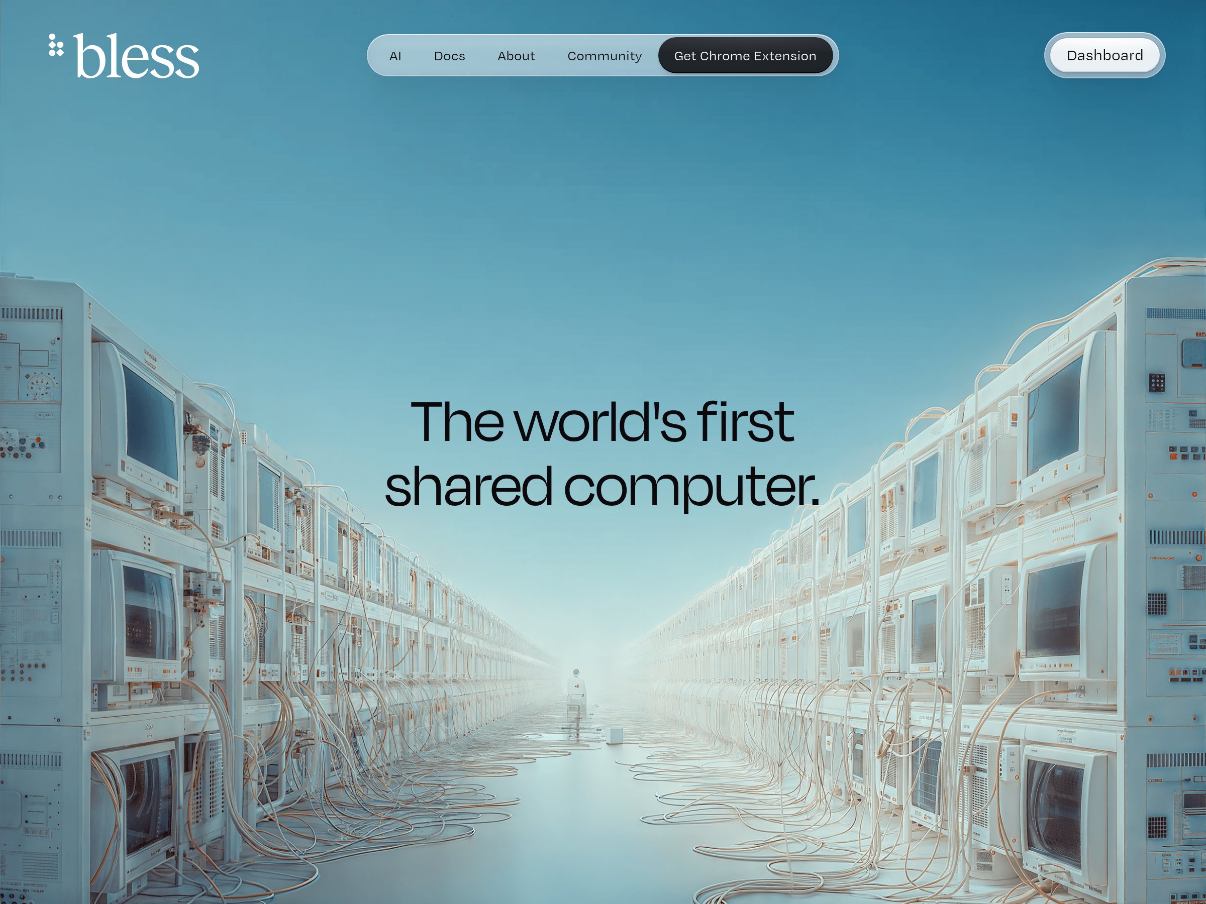 Screenshot of Bless website
