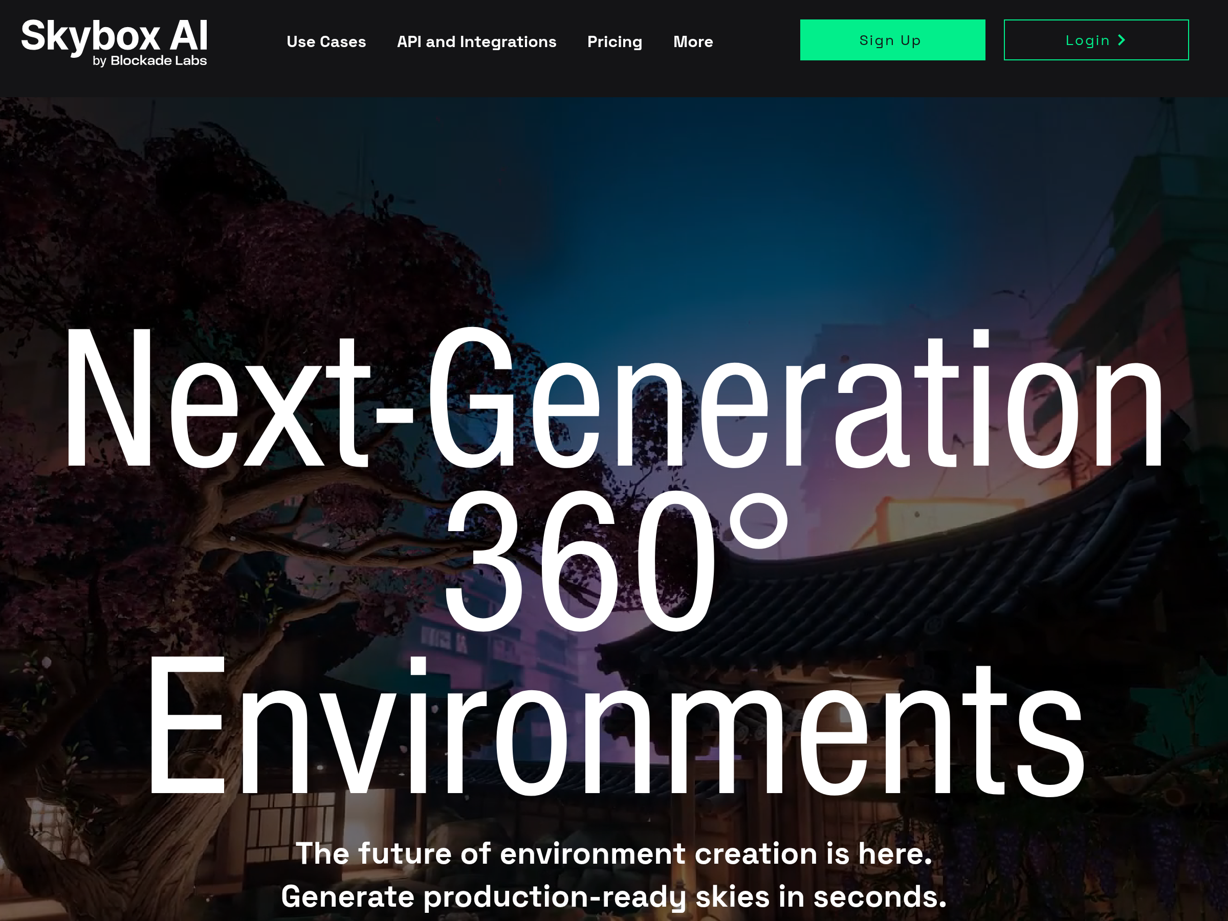Screenshot of Blockade Labs website