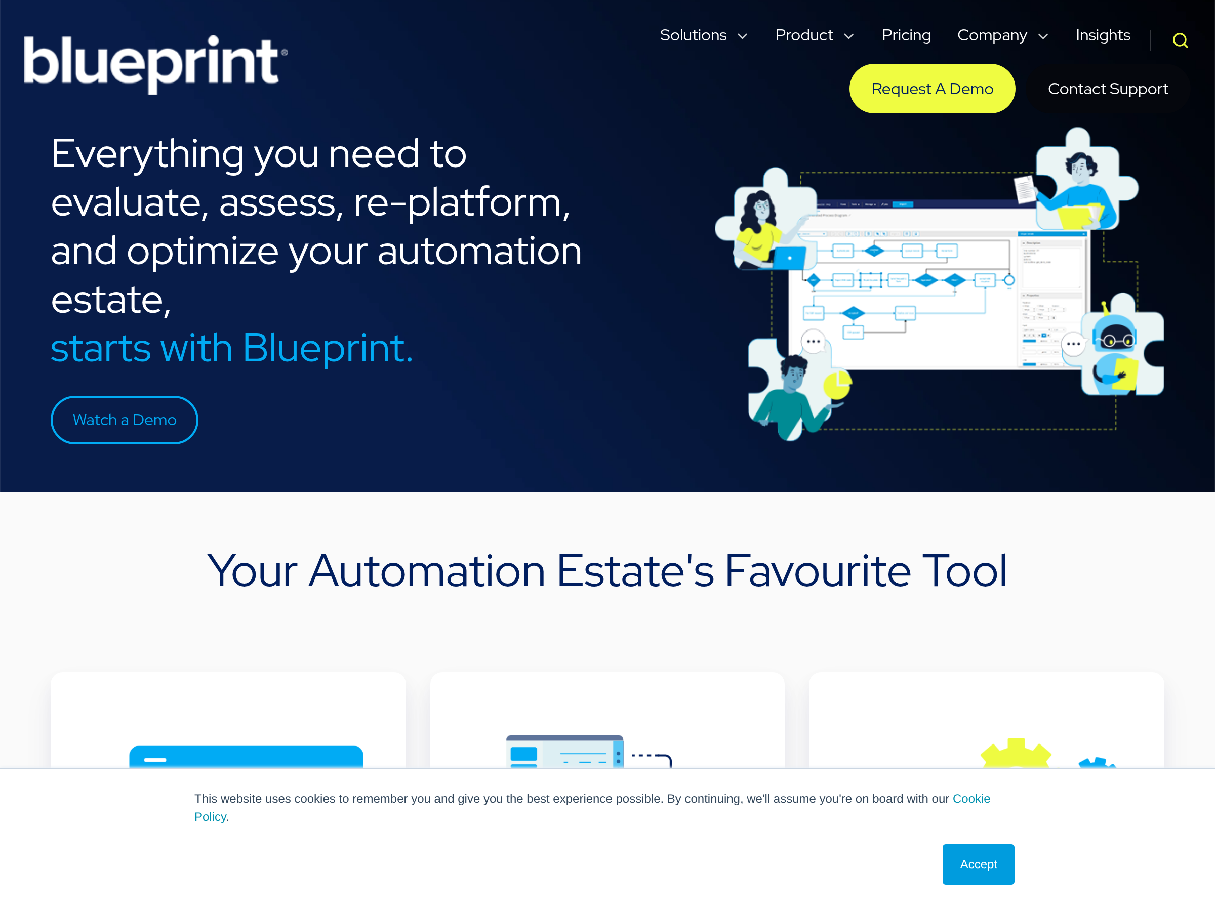 Screenshot of Blueprint website