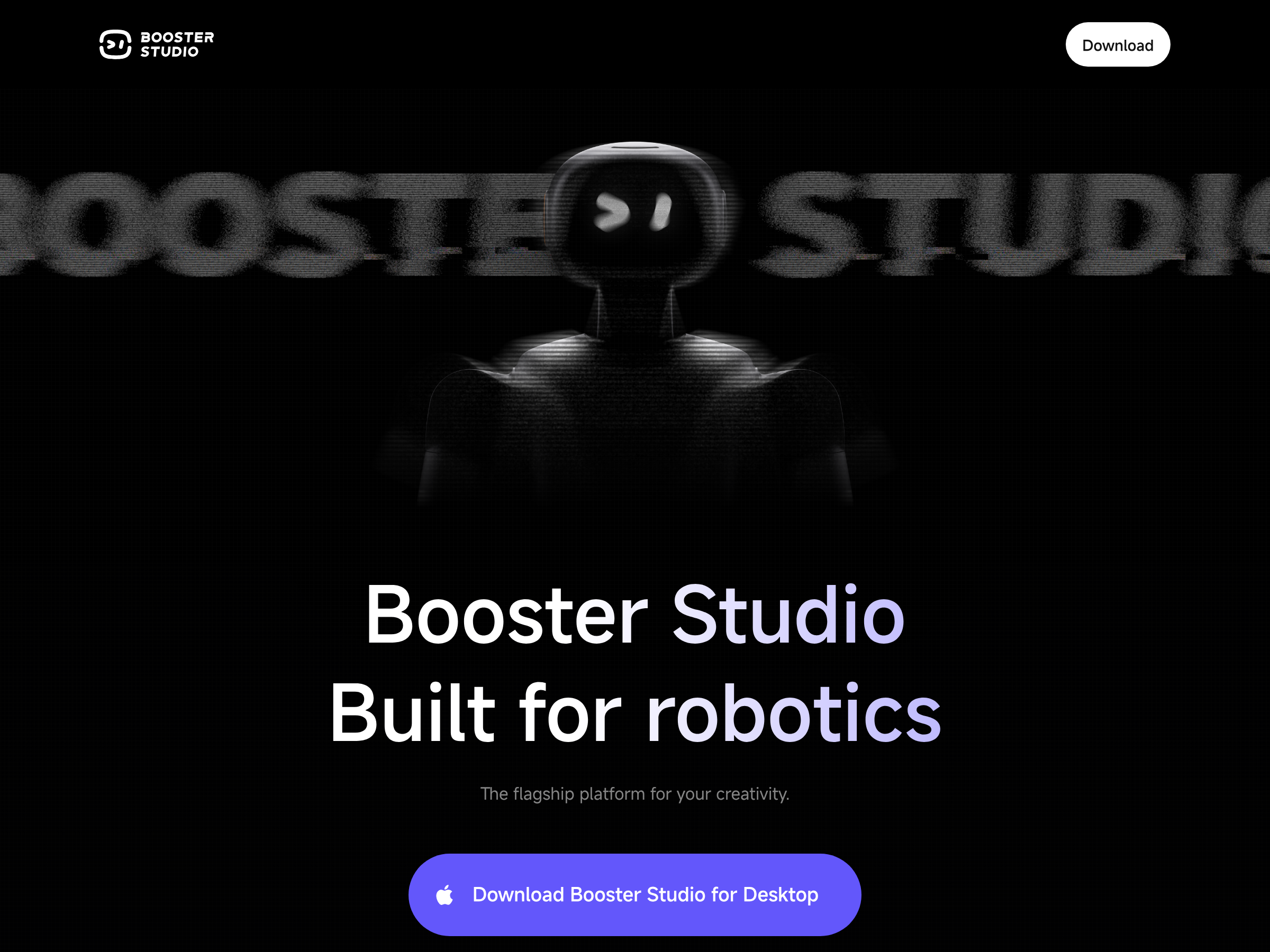 Screenshot of Booster Studio website
