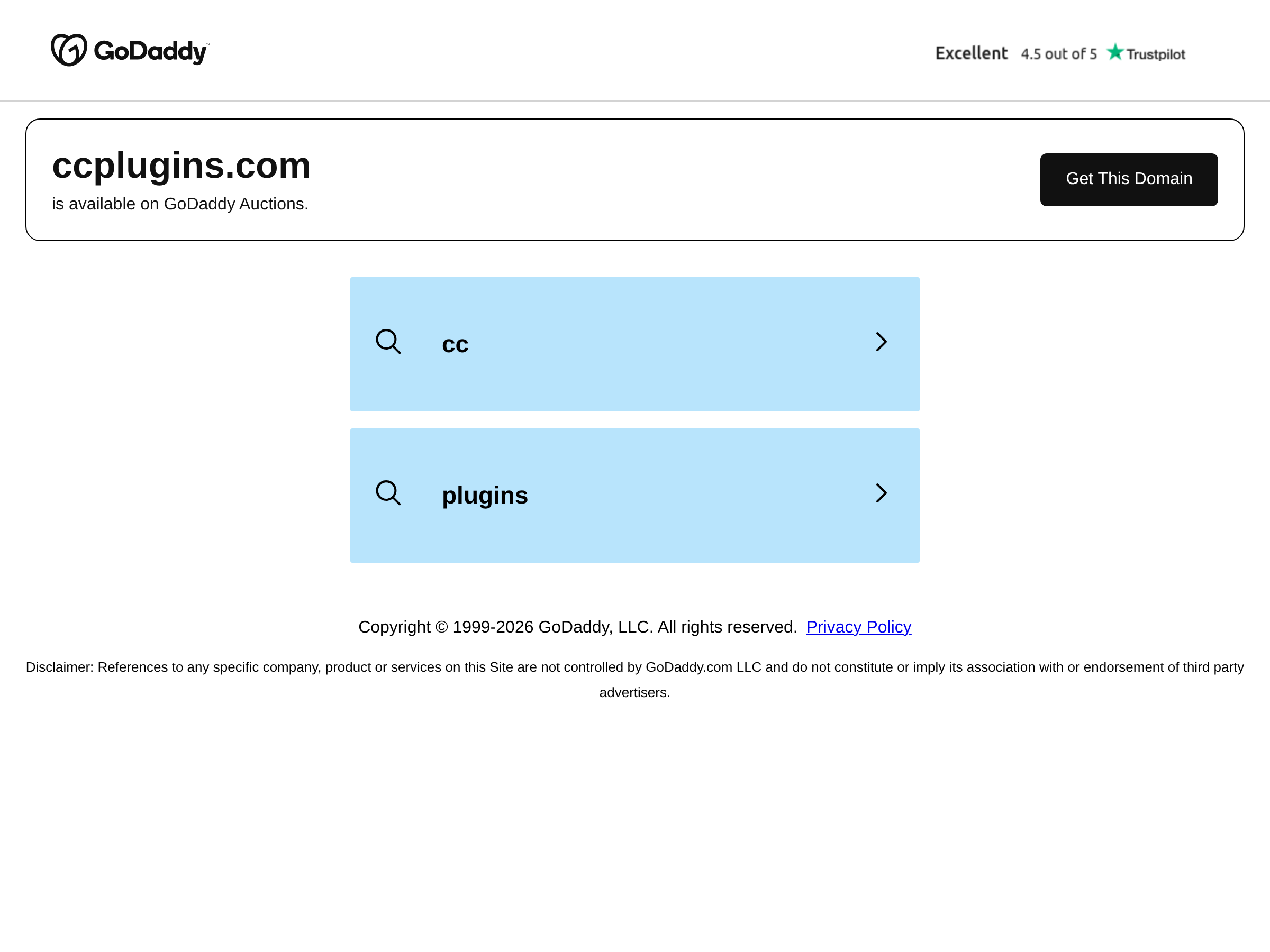 Screenshot of CCPlugins website