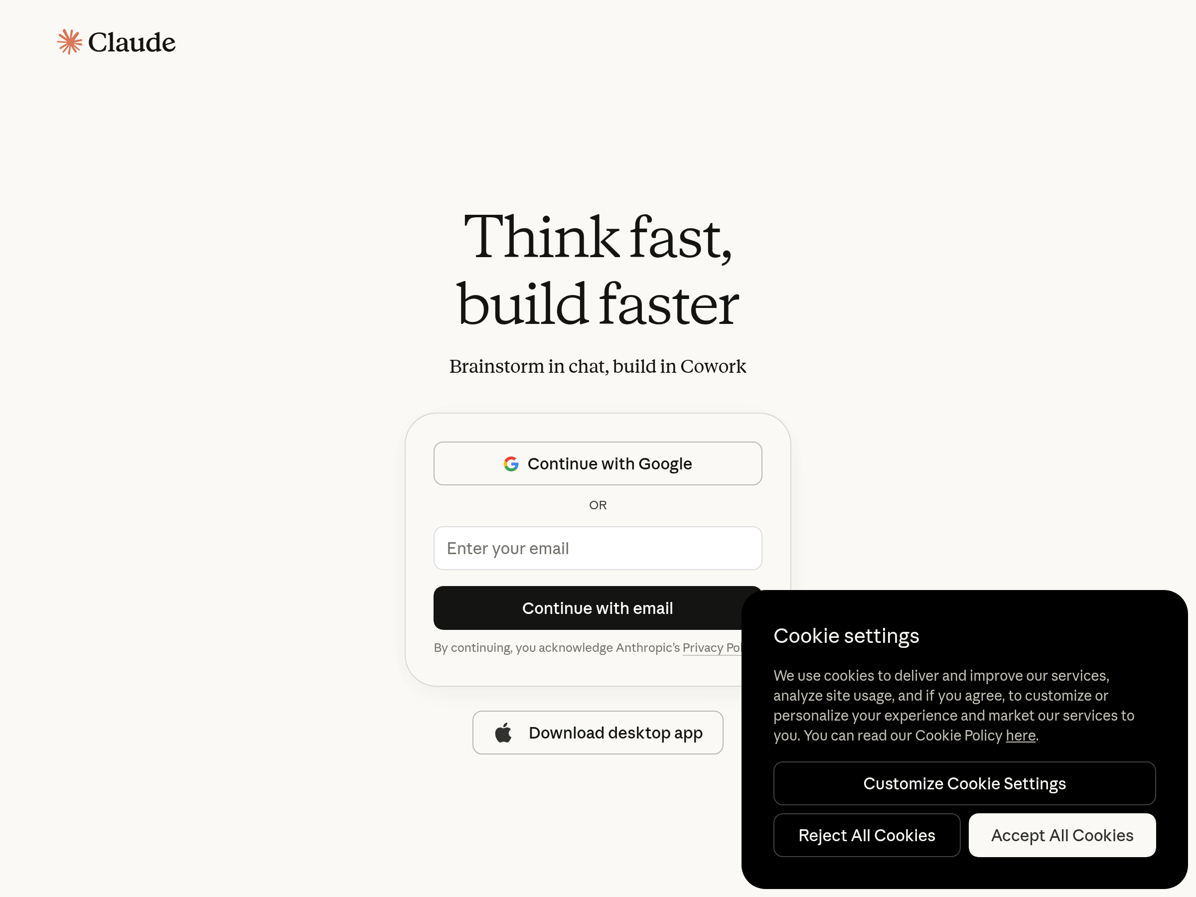 Screenshot of Claude for Small Business website
