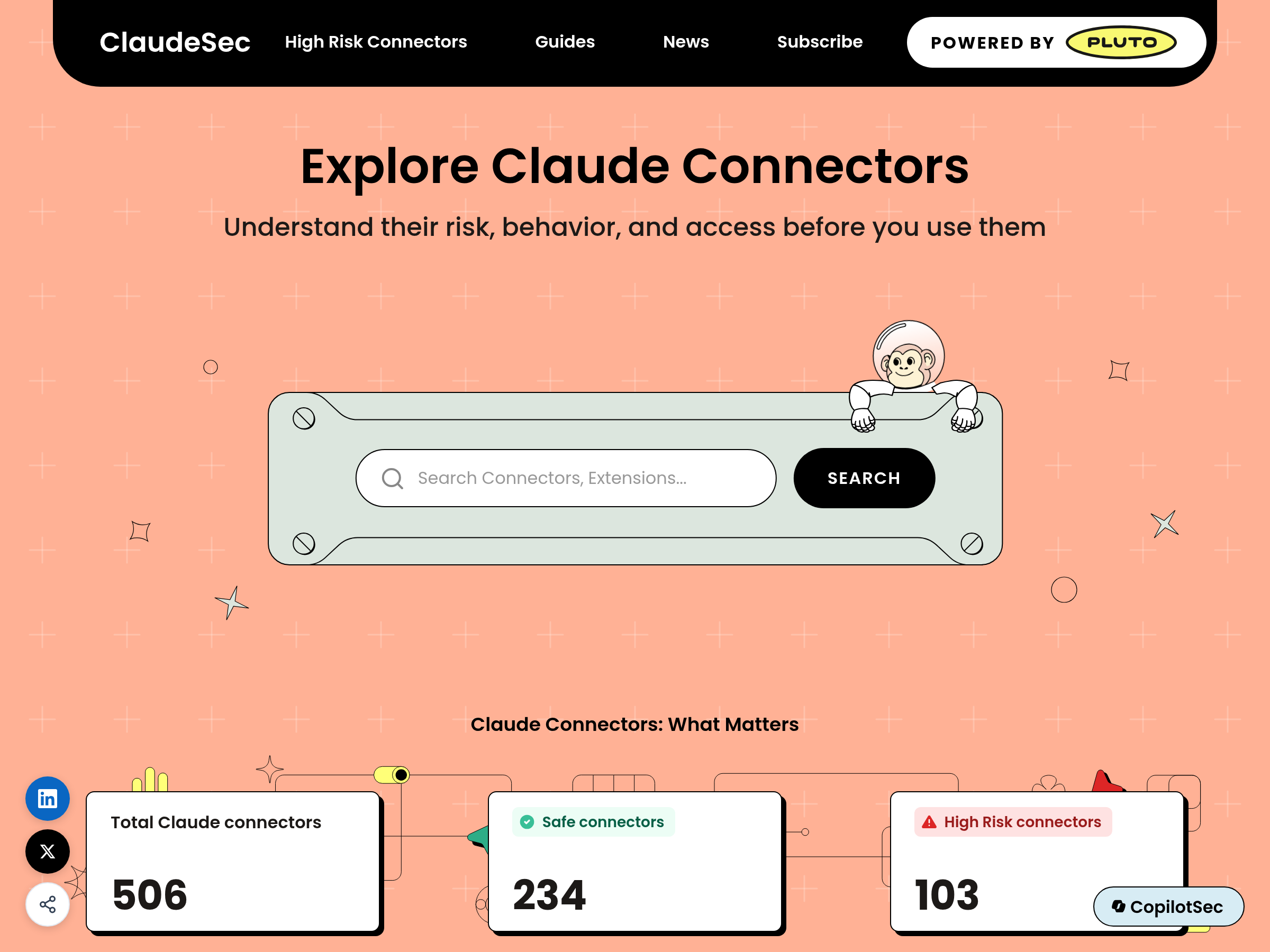 Screenshot of ClaudeSec website