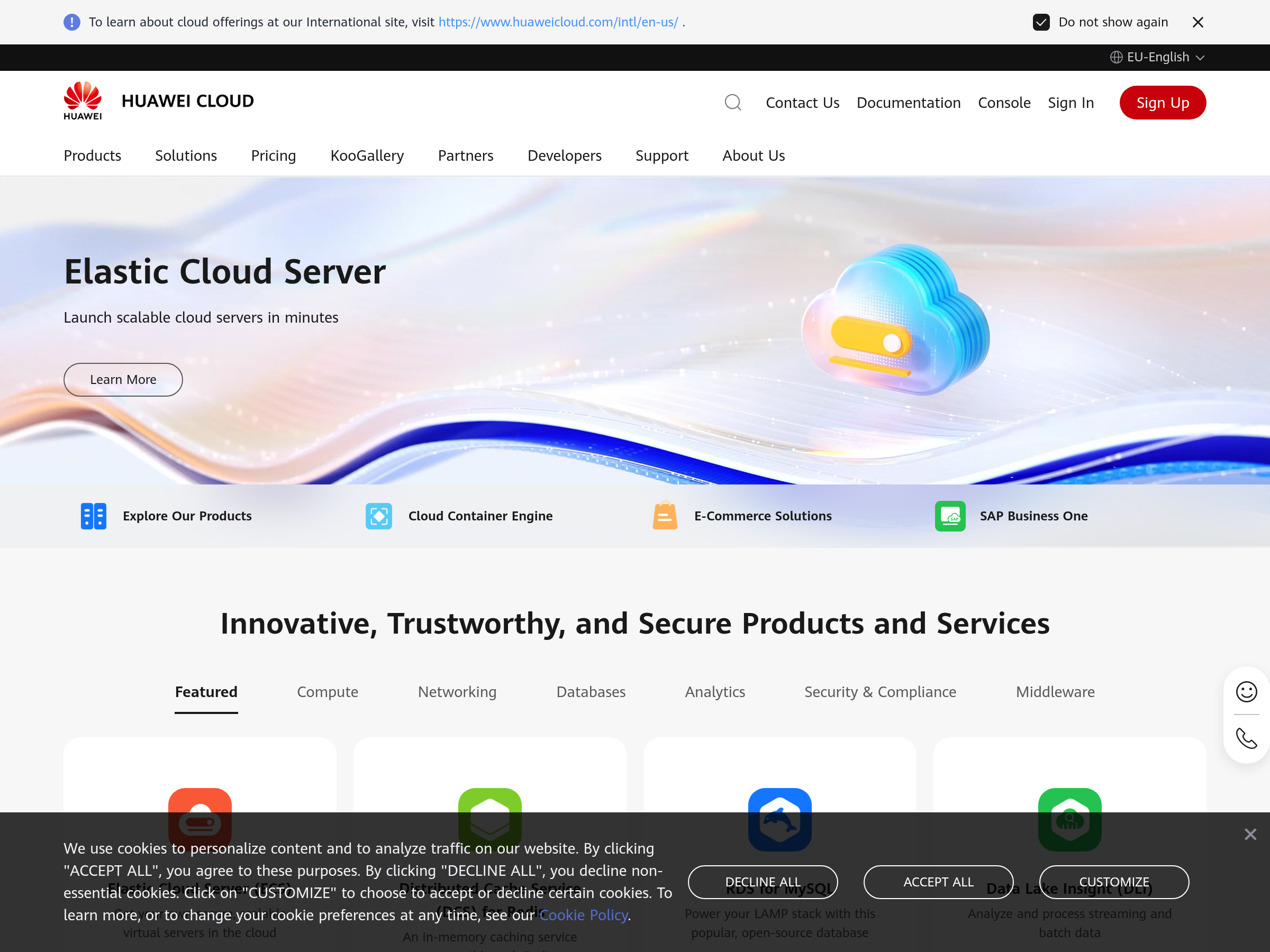 Screenshot of CloudMatrix-Infer website