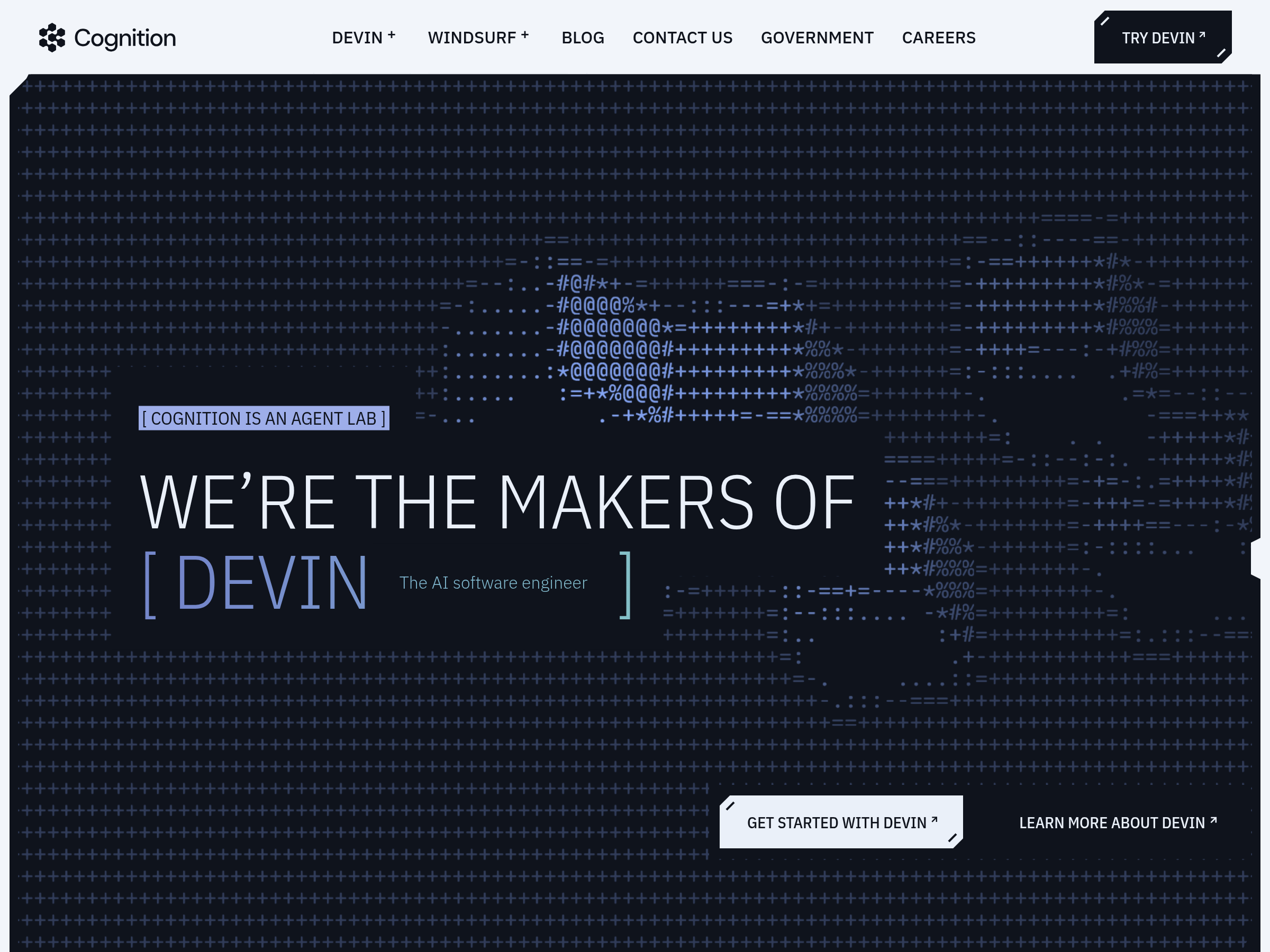 Screenshot of Cognition website