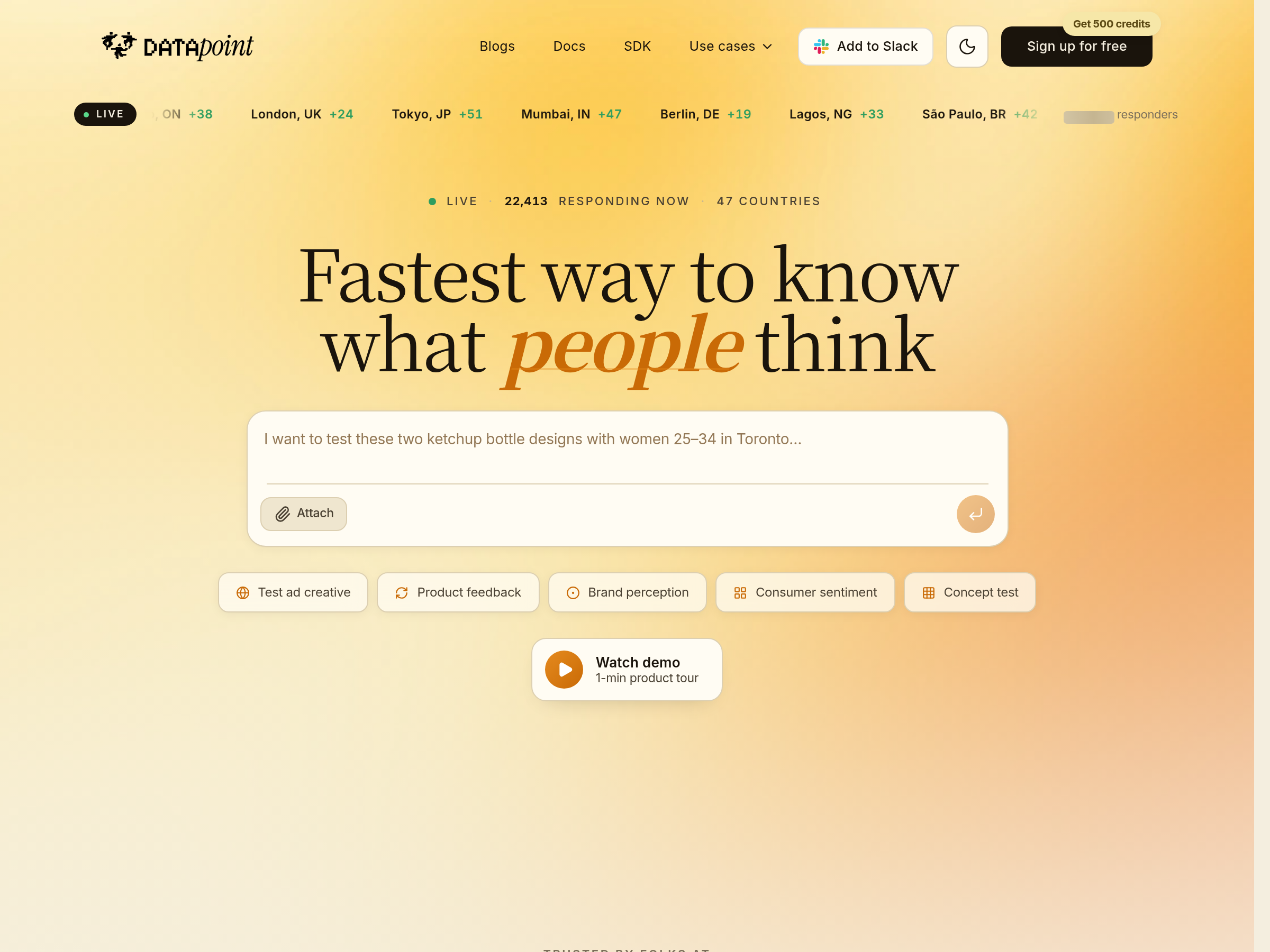 Screenshot of Datapoint AI website