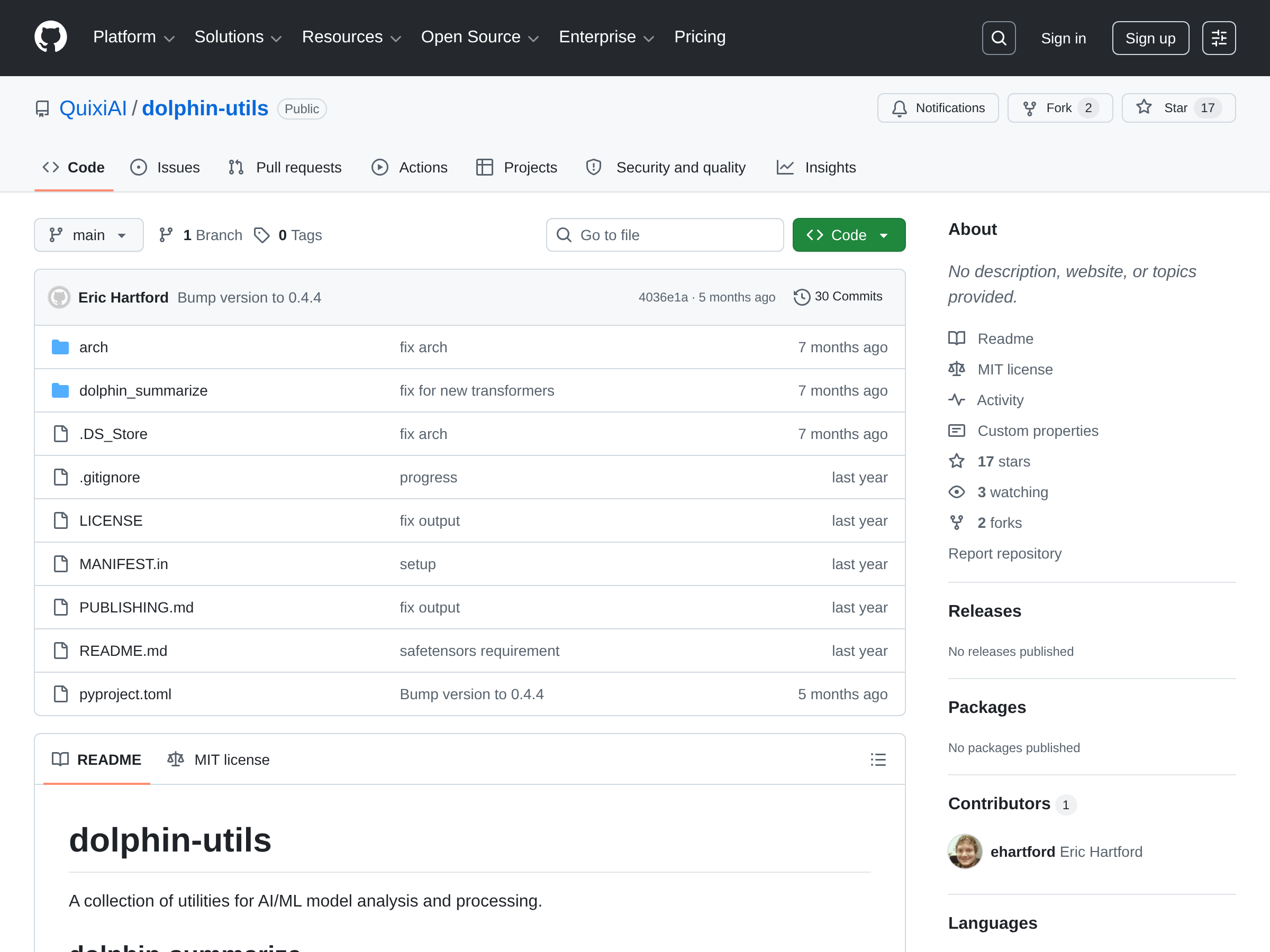 Screenshot of dolphin-summarize website