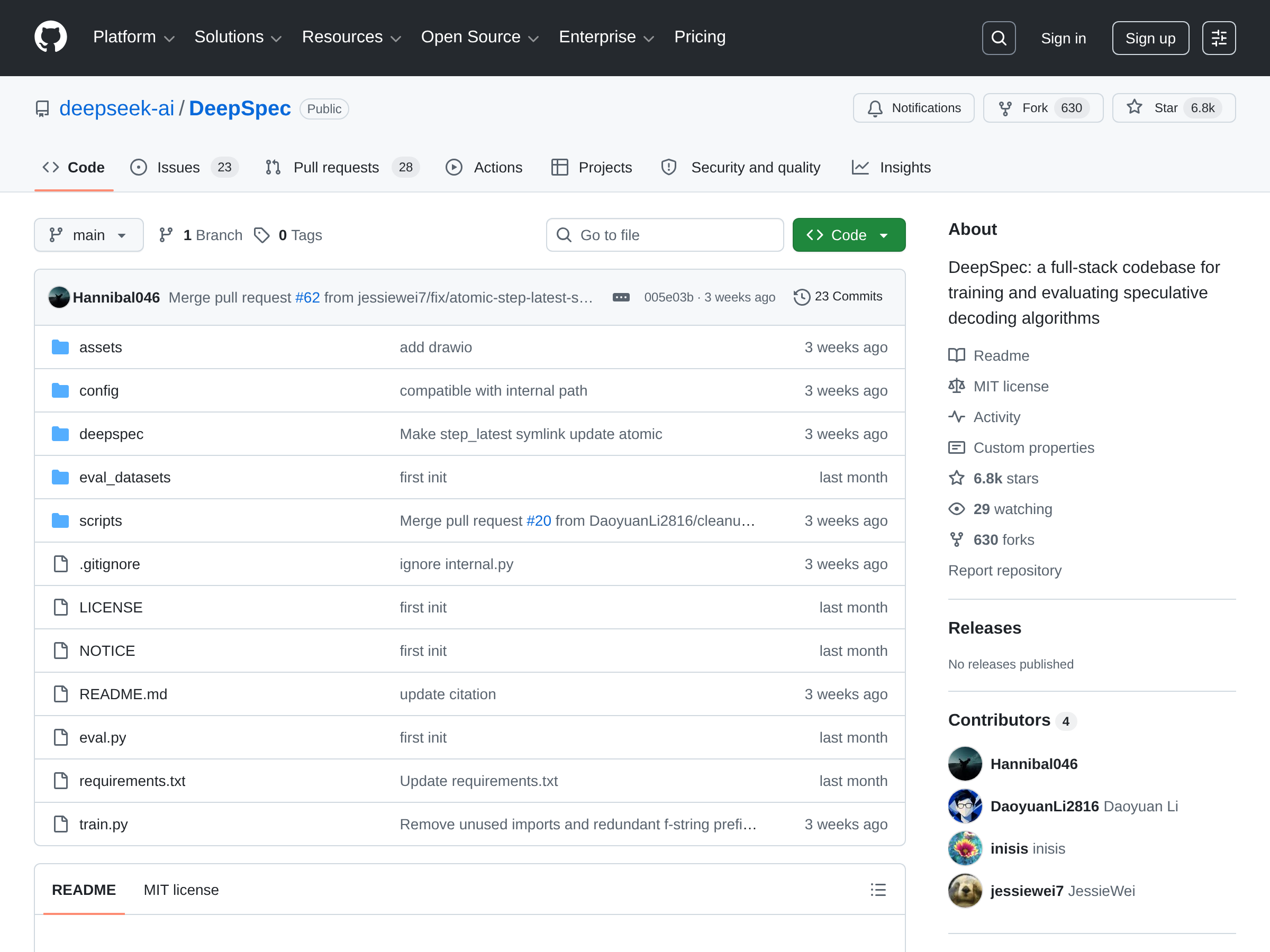 Screenshot of DSpark website
