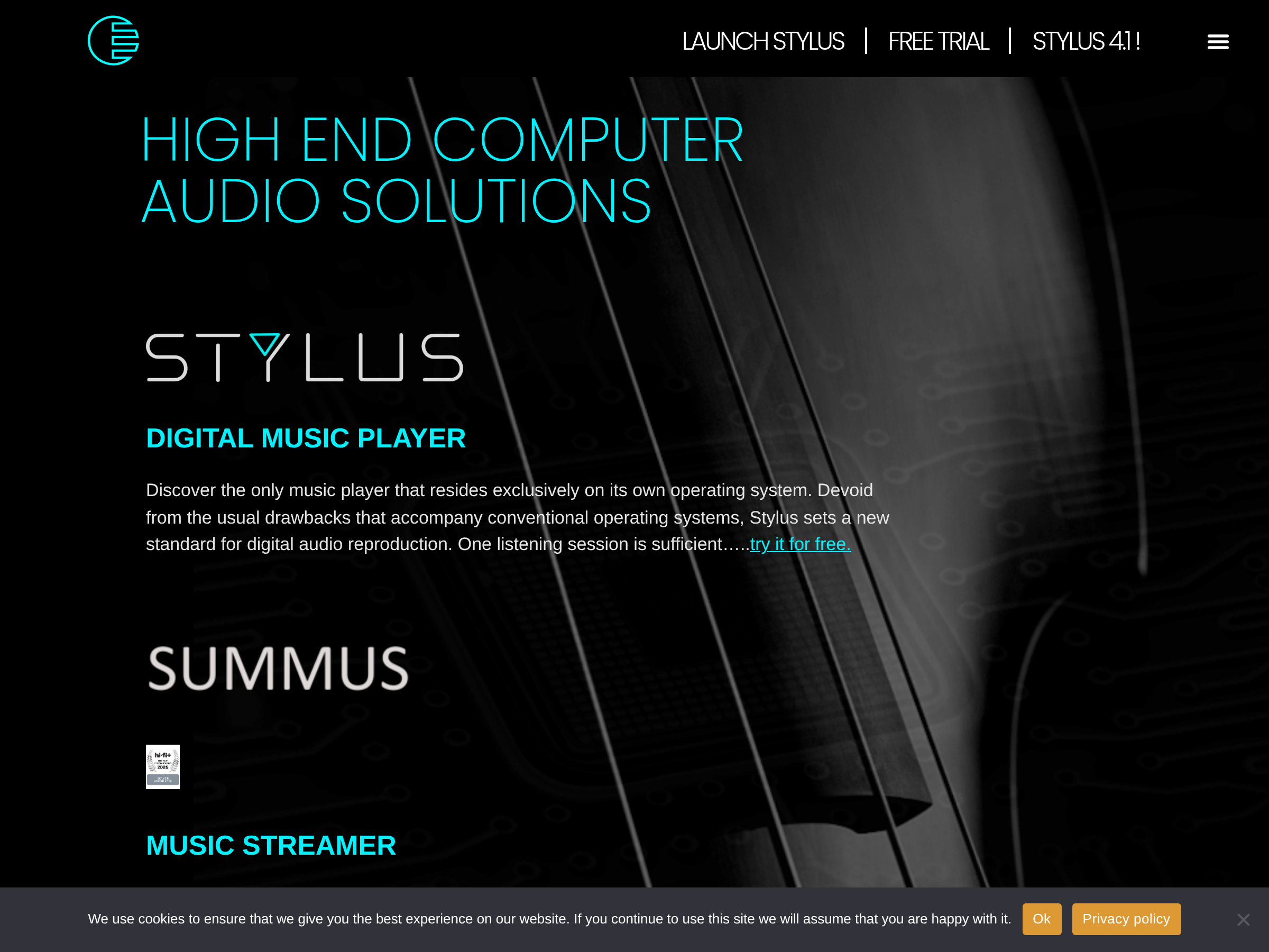 Screenshot of Euphony website