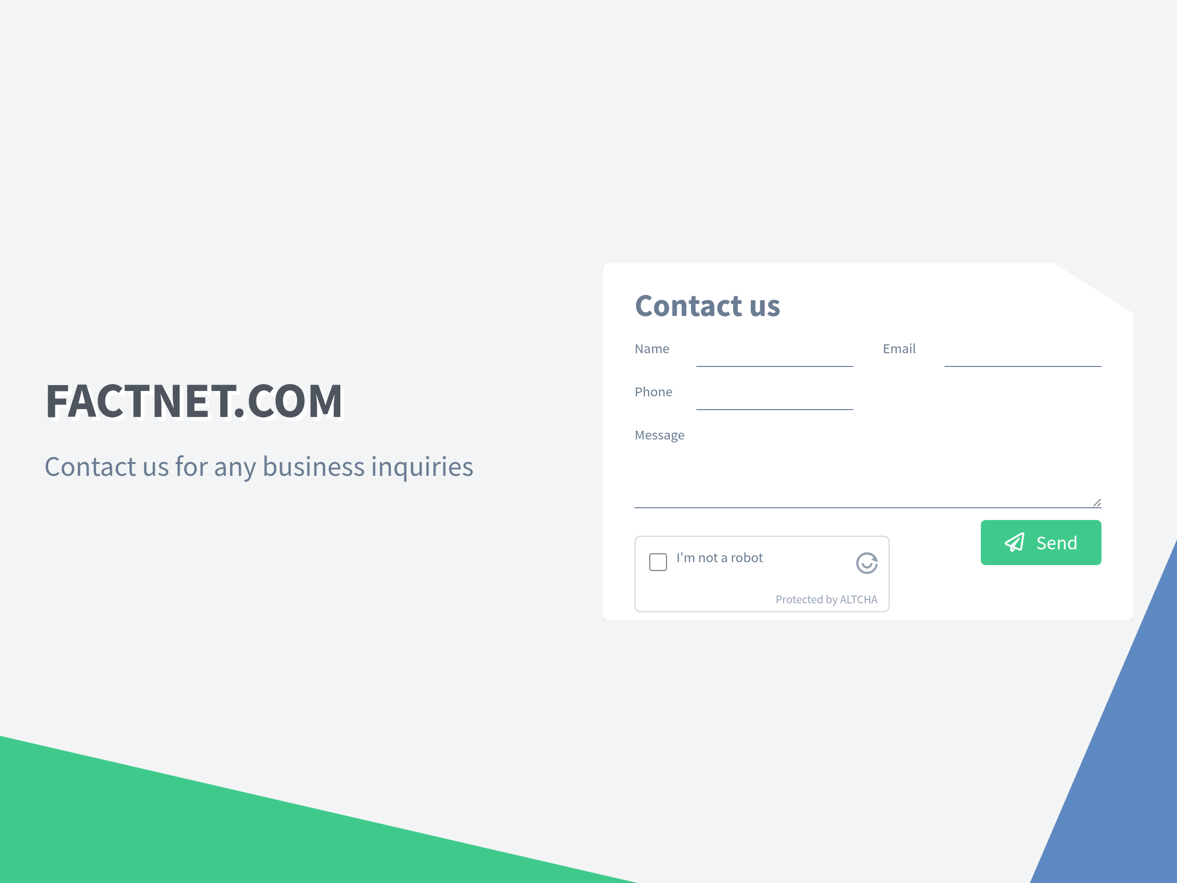 Screenshot of FactNet website