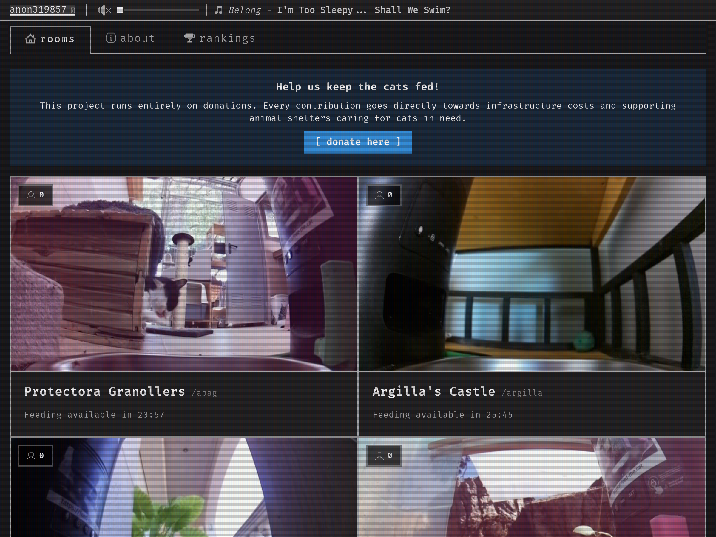 Screenshot of Feed The Cat website