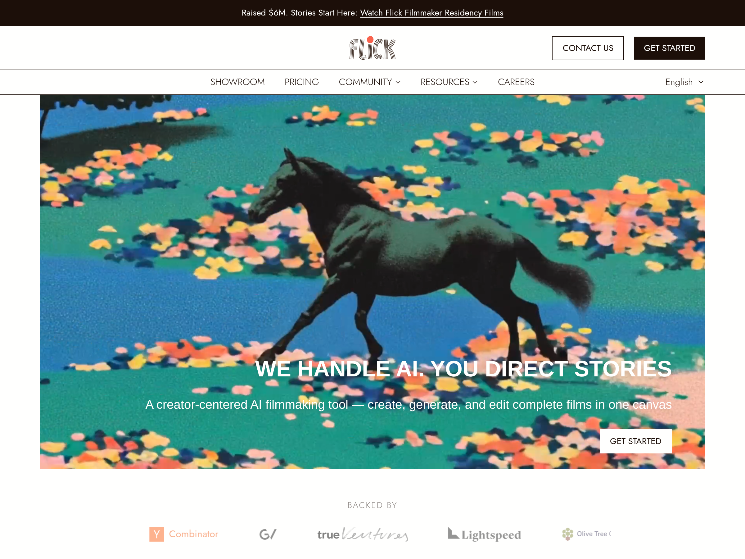 Screenshot of Flick Art website
