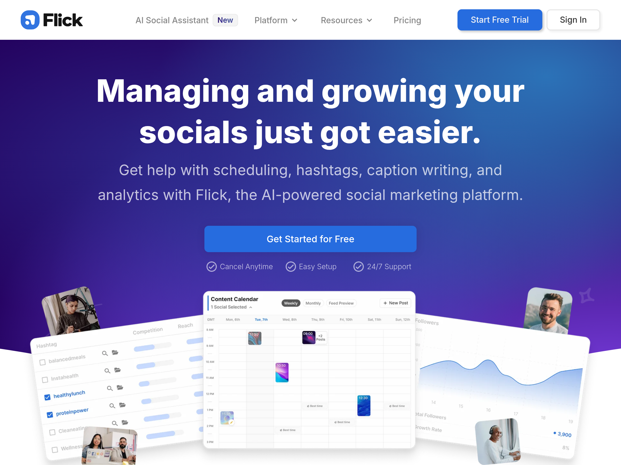 Screenshot of Flick website