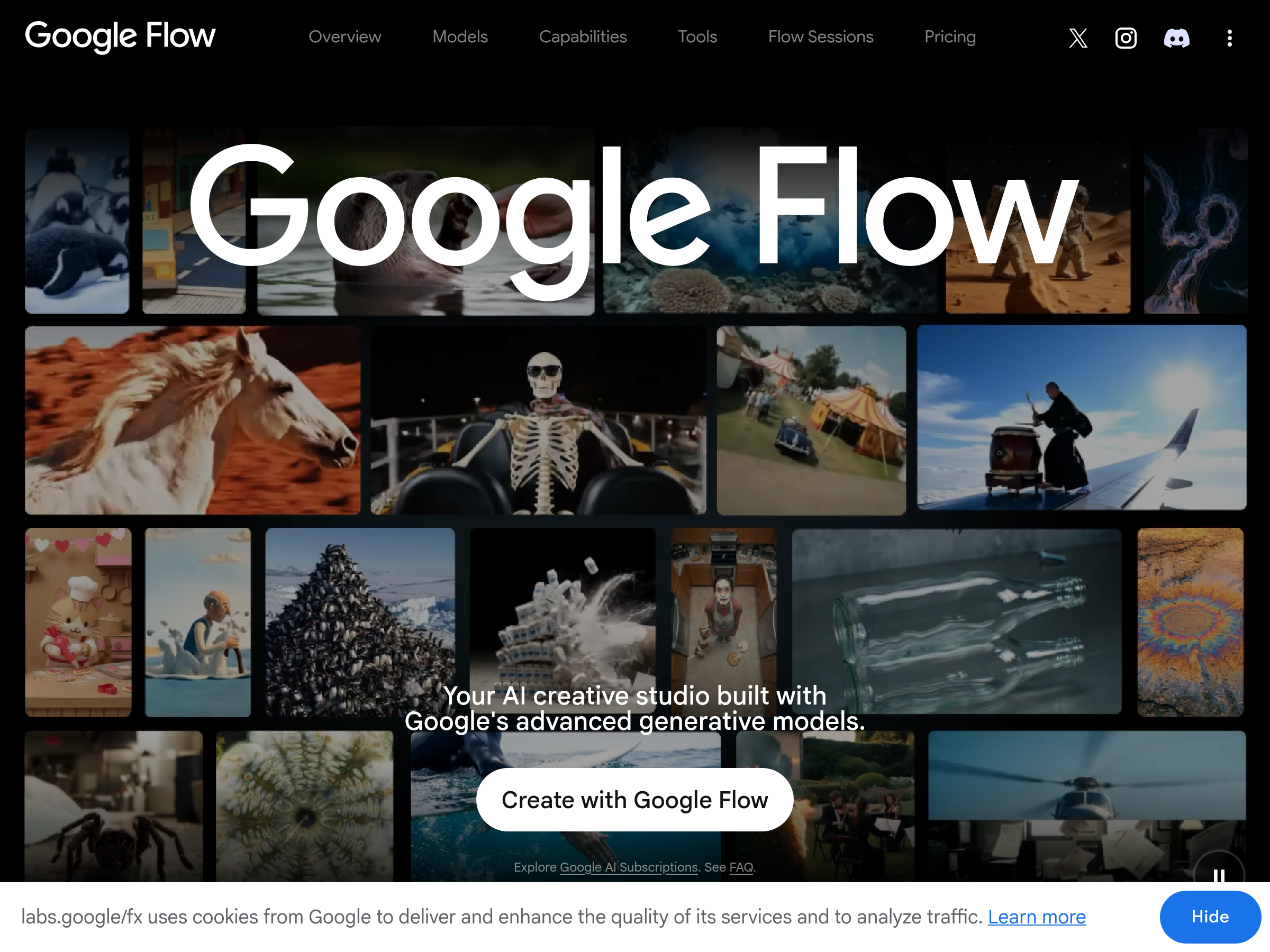Screenshot of Google Flow Tools website