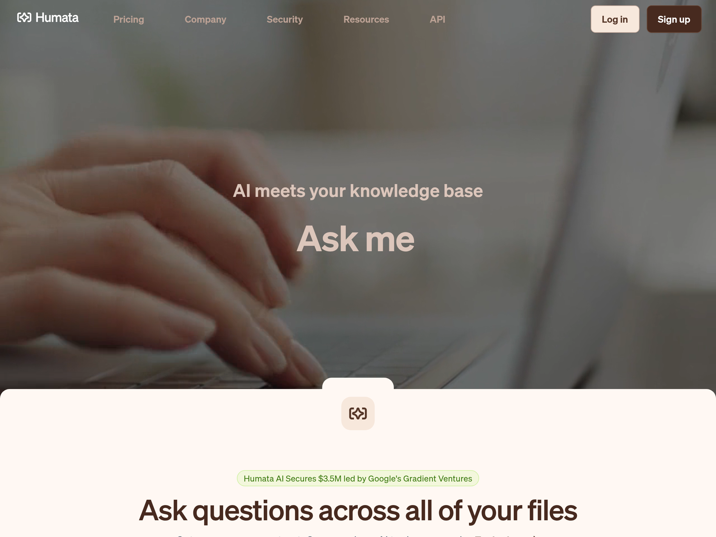 Screenshot of Humata website