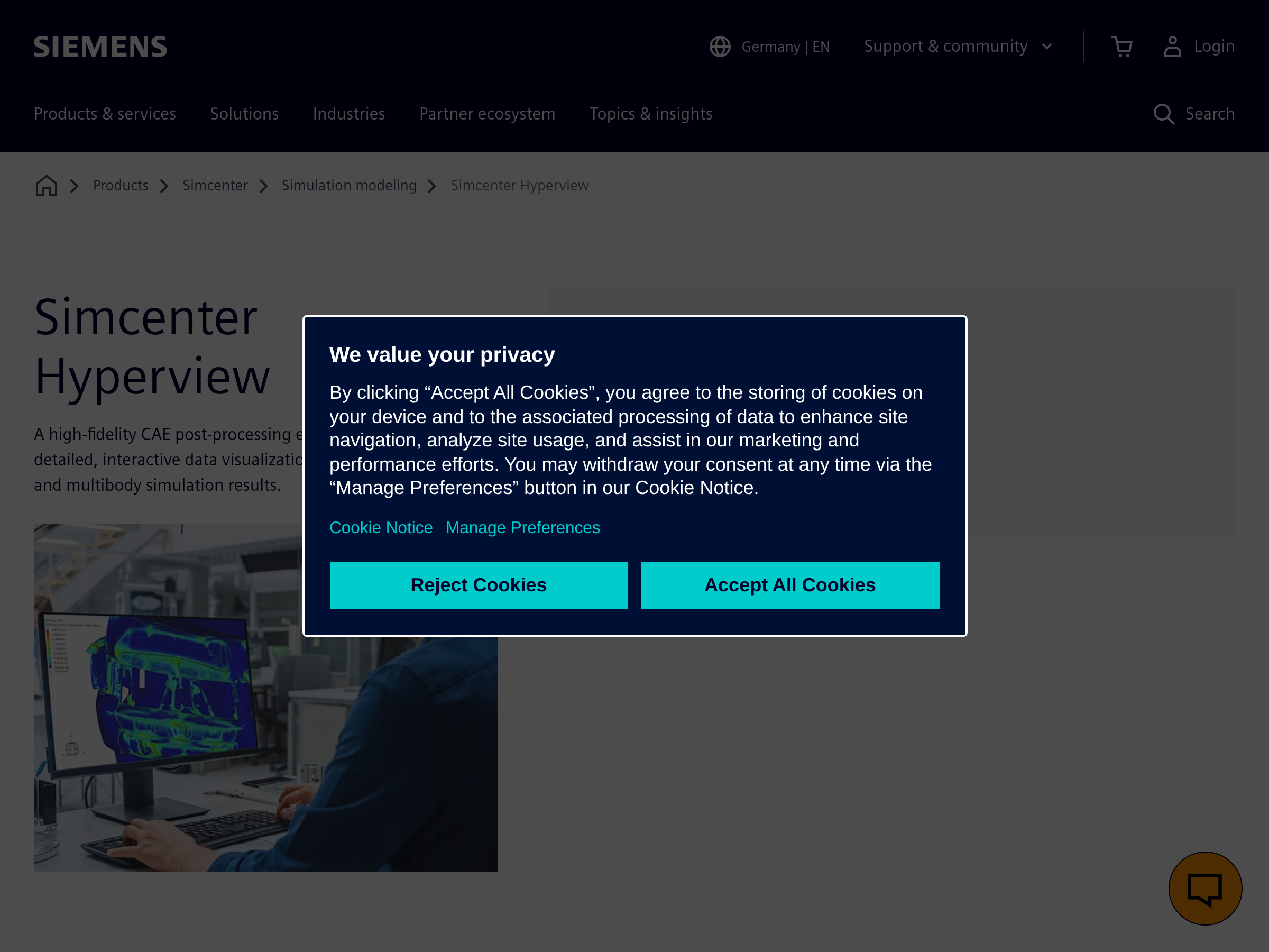 Screenshot of HyperView website