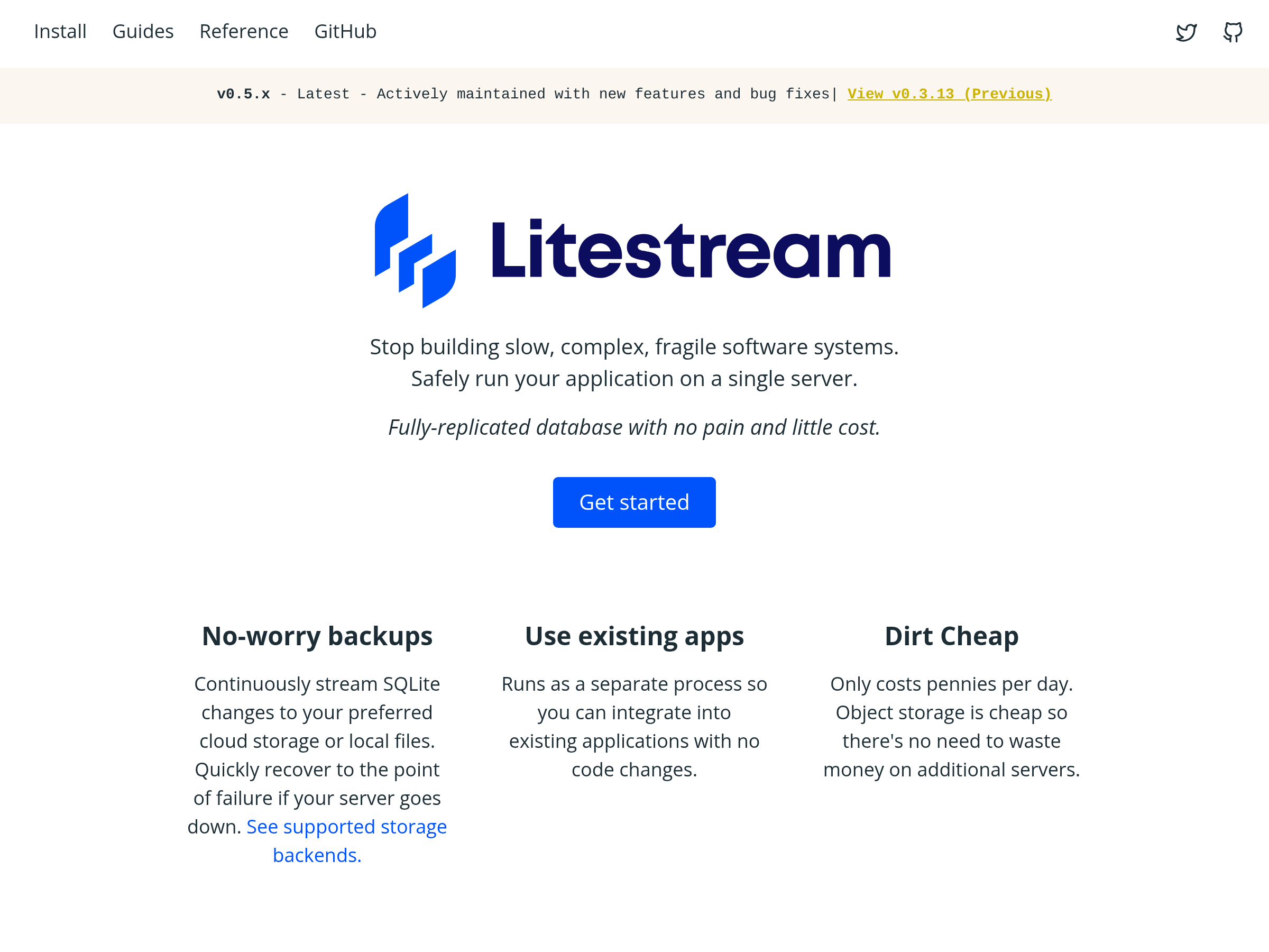 Screenshot of Litestreamio website