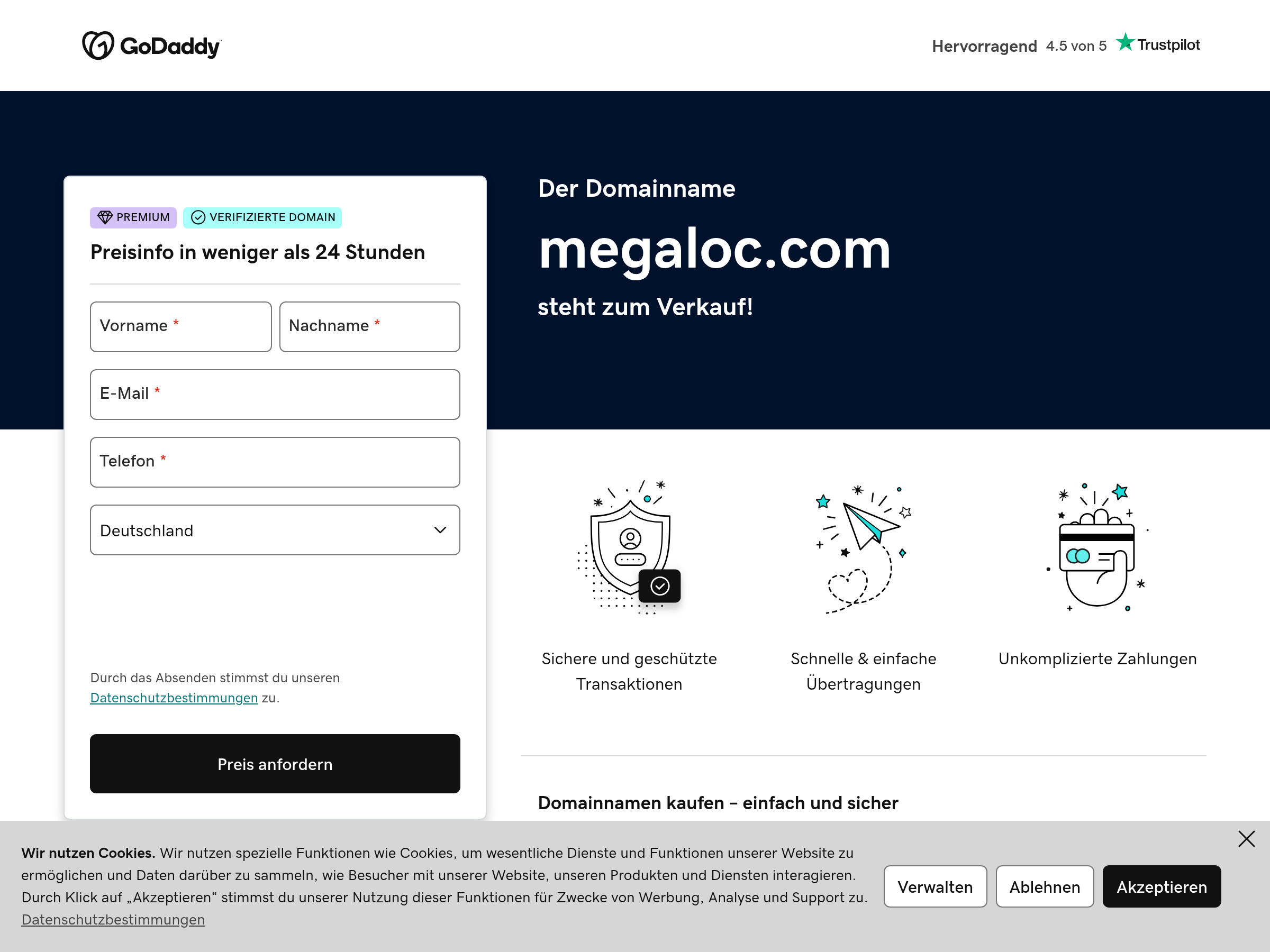 Screenshot of MegaLoc website
