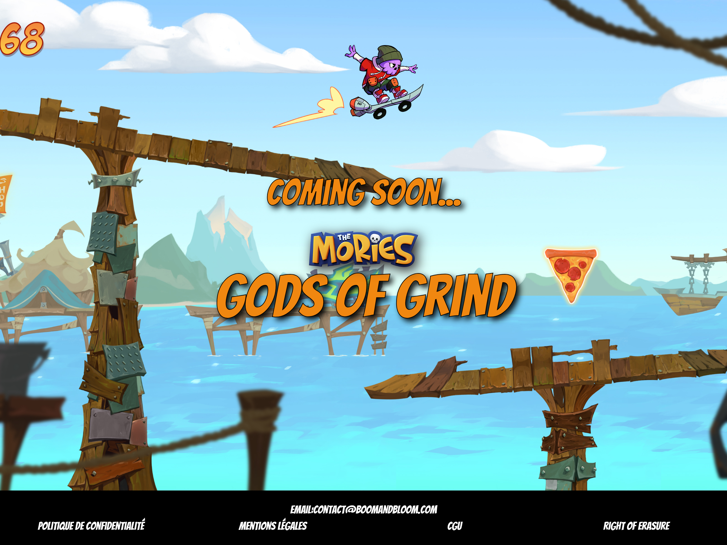 Screenshot of The Mories: Gods of Grind website