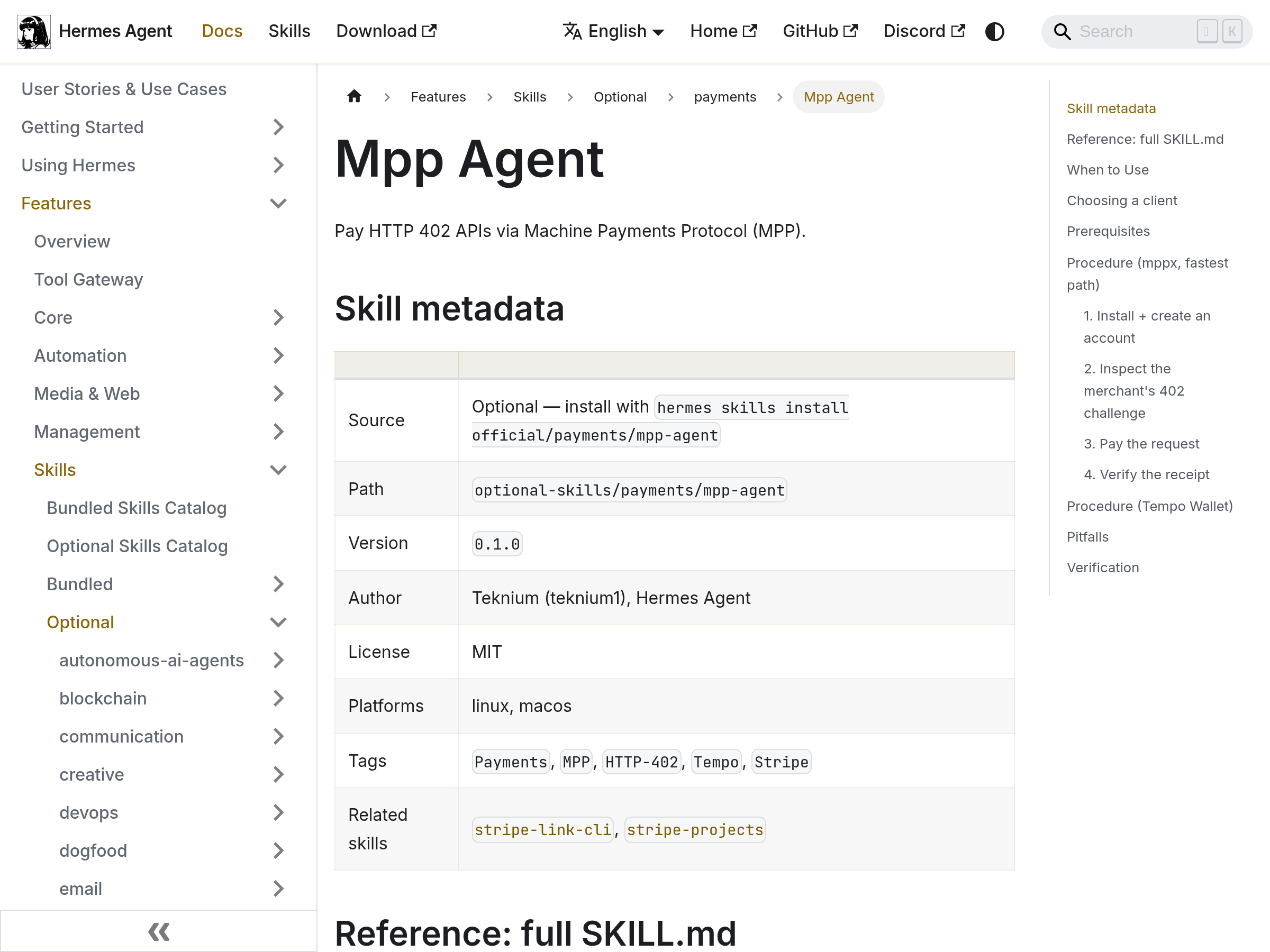 Screenshot of Mpp Agent website