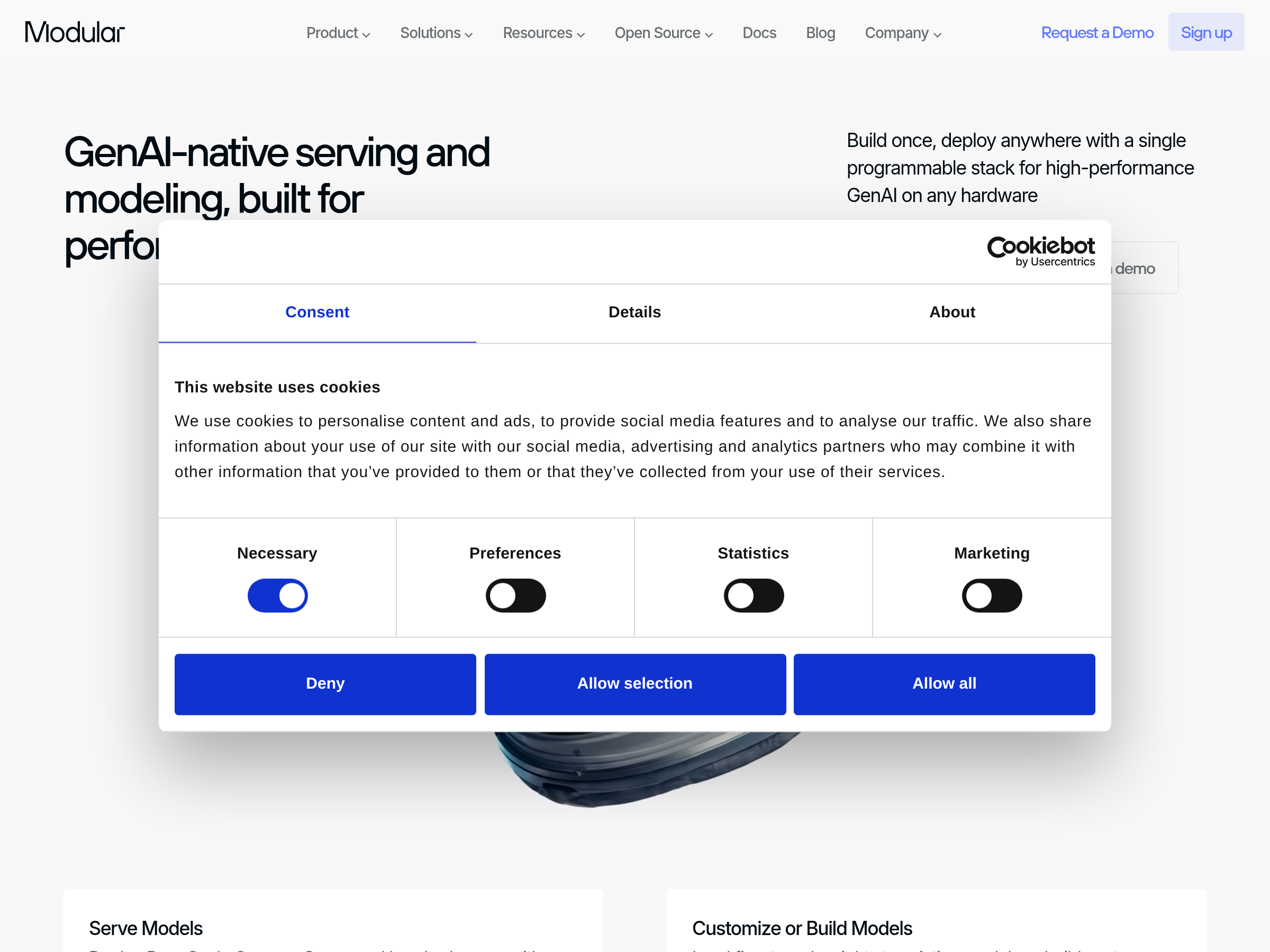 Screenshot of Multimodal Max website