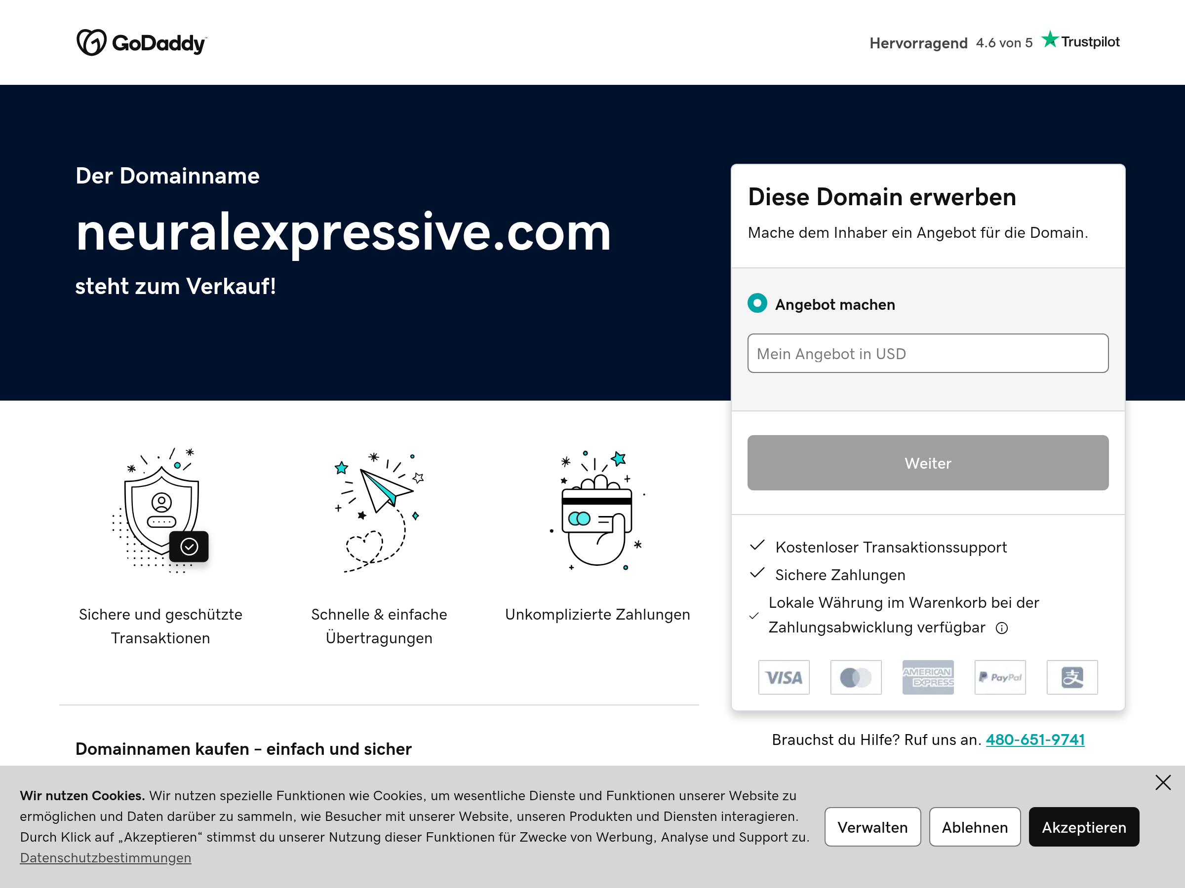 Screenshot of Neural Expressive website