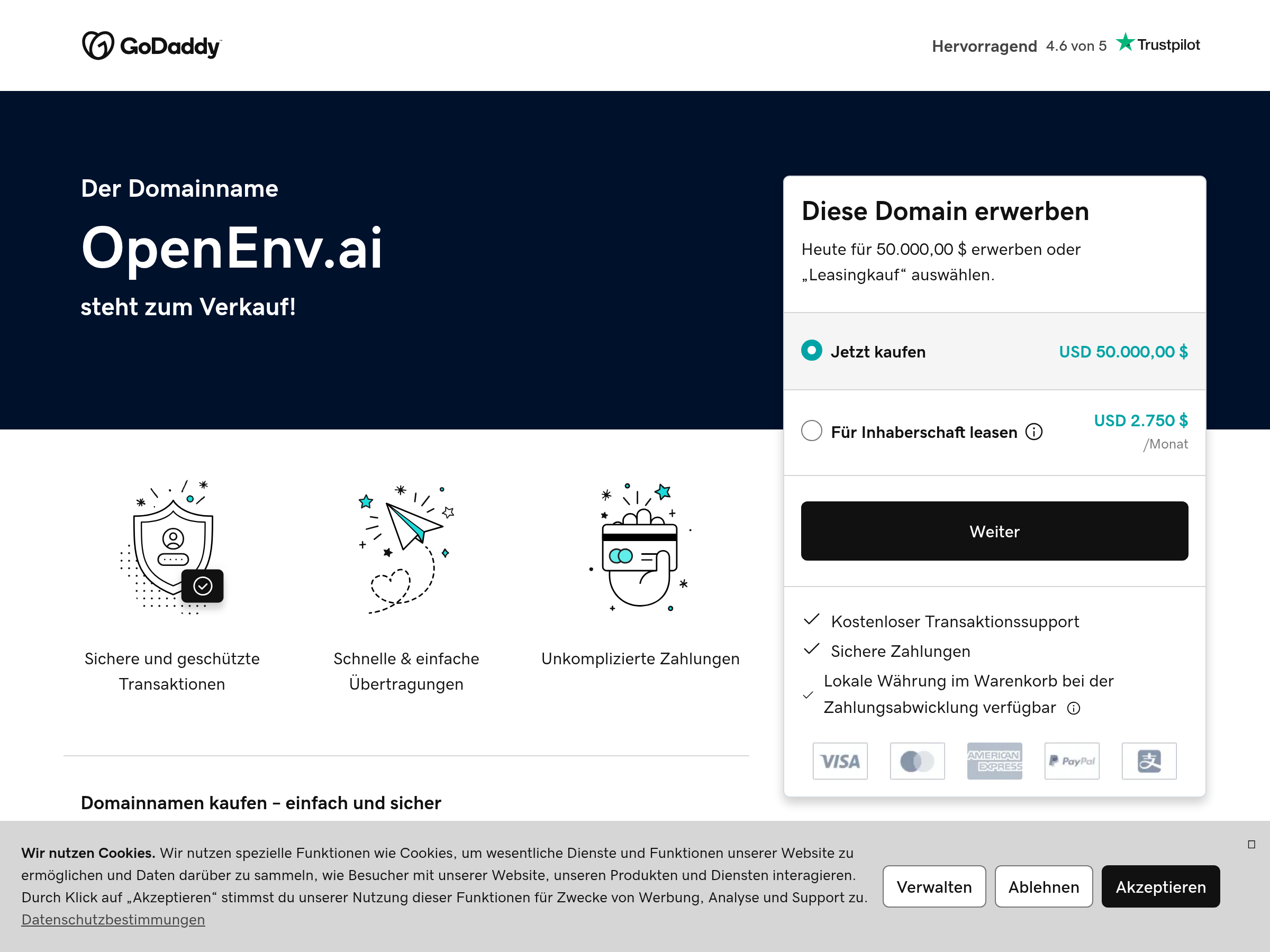 Screenshot of OpenEnv website