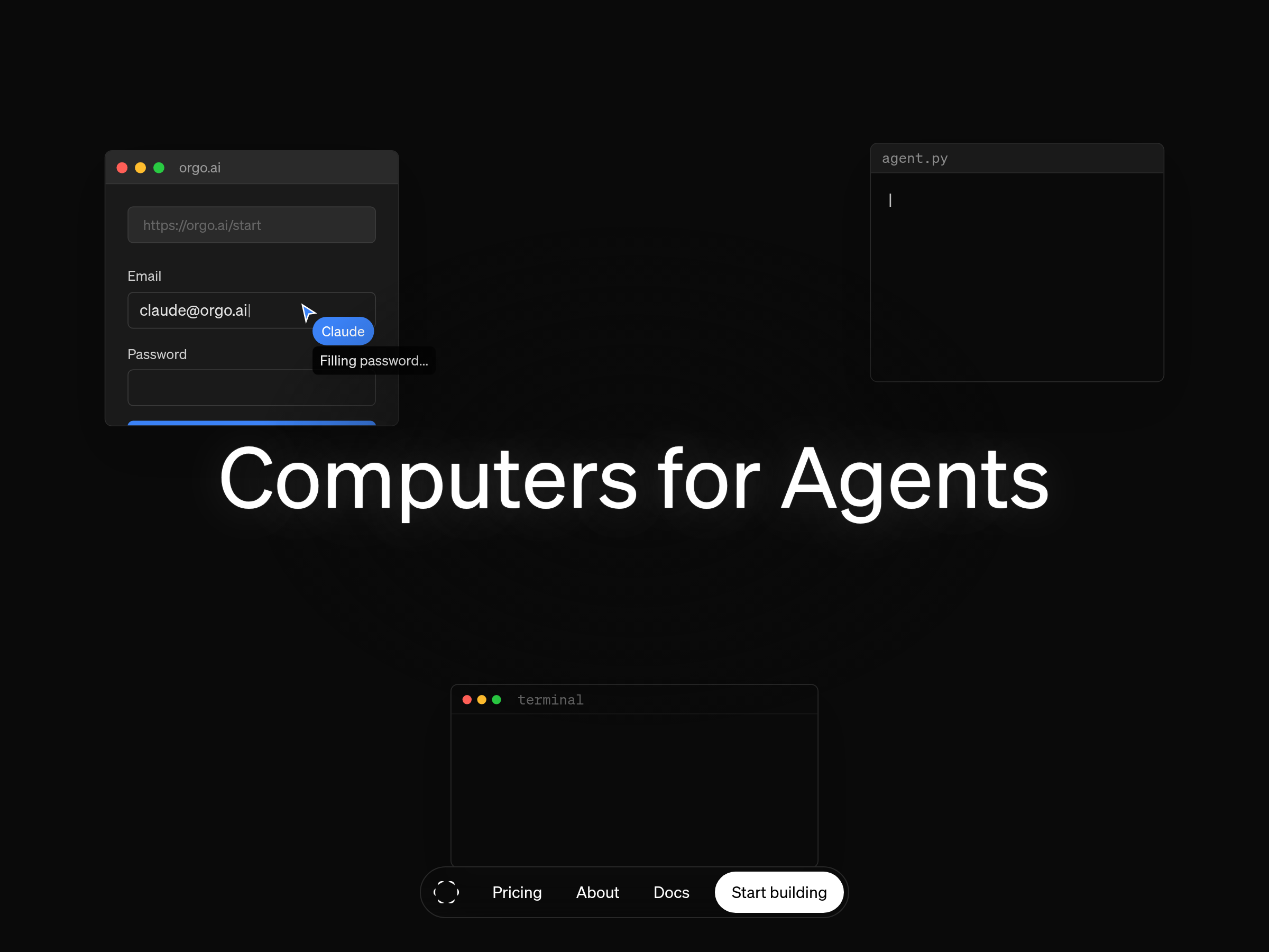 Screenshot of Orgo website