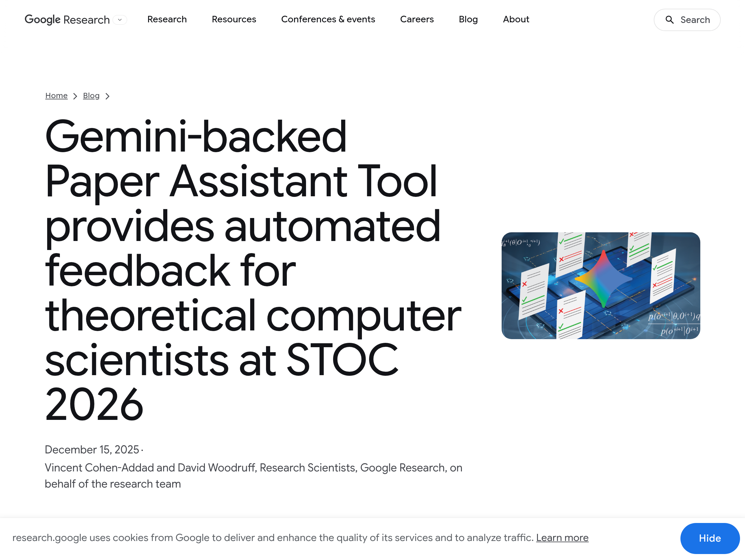 Screenshot of Paper Assistant Tool website