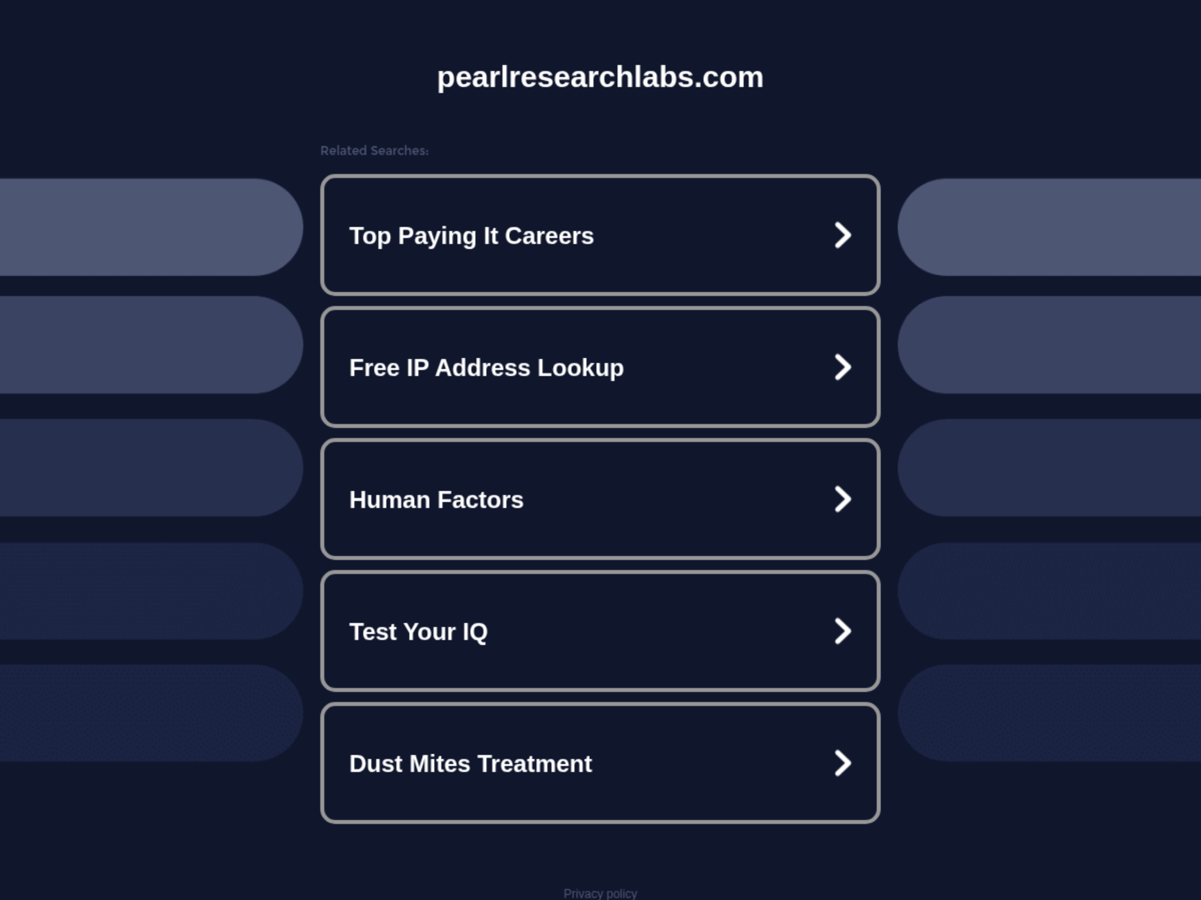 Screenshot of Pearl Research Labs website