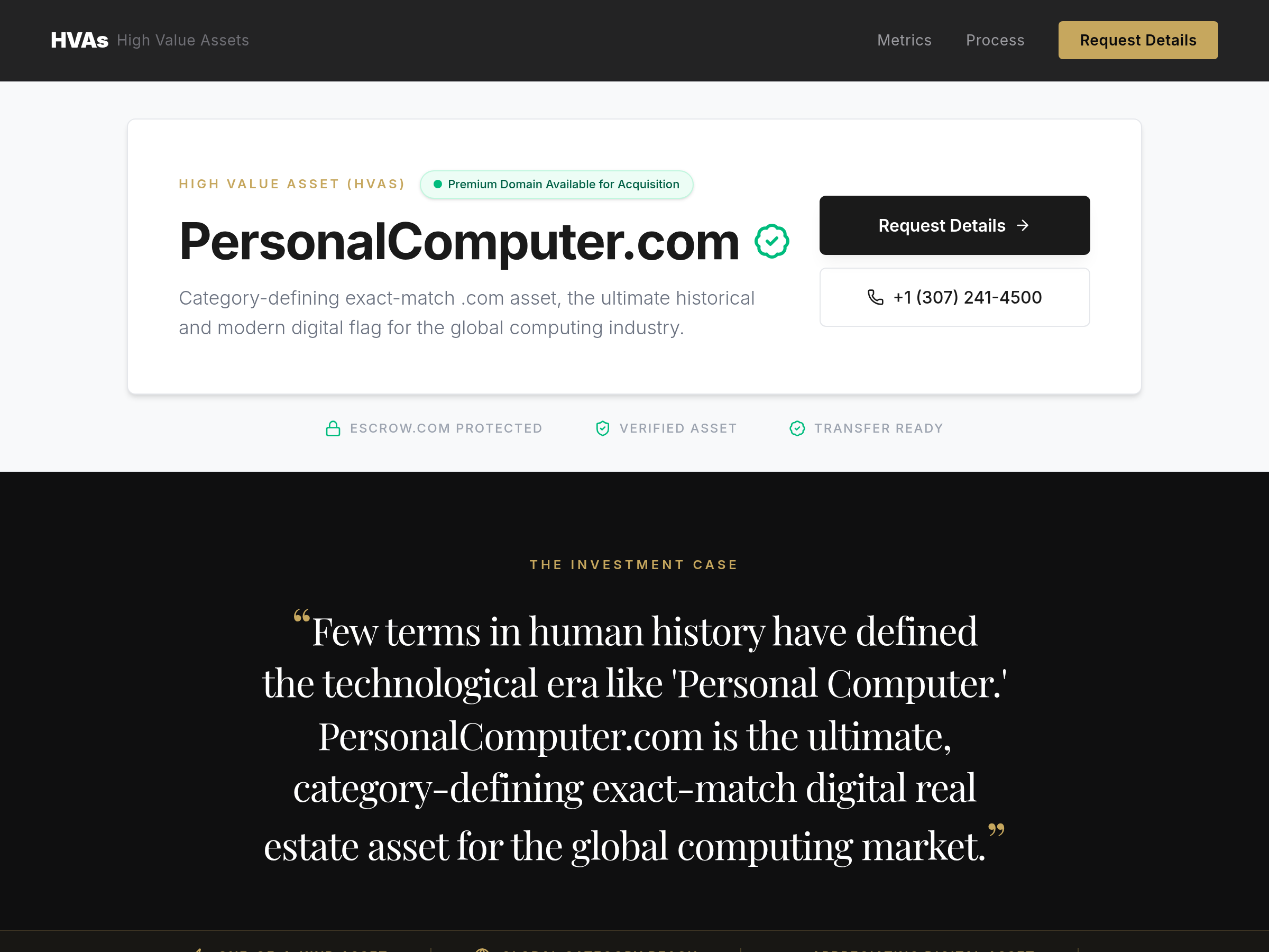 Screenshot of Personal Computer website