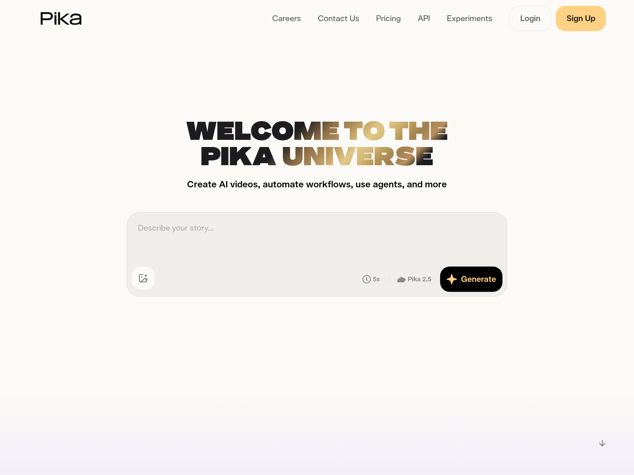 Screenshot of Pika Director’s Suite website