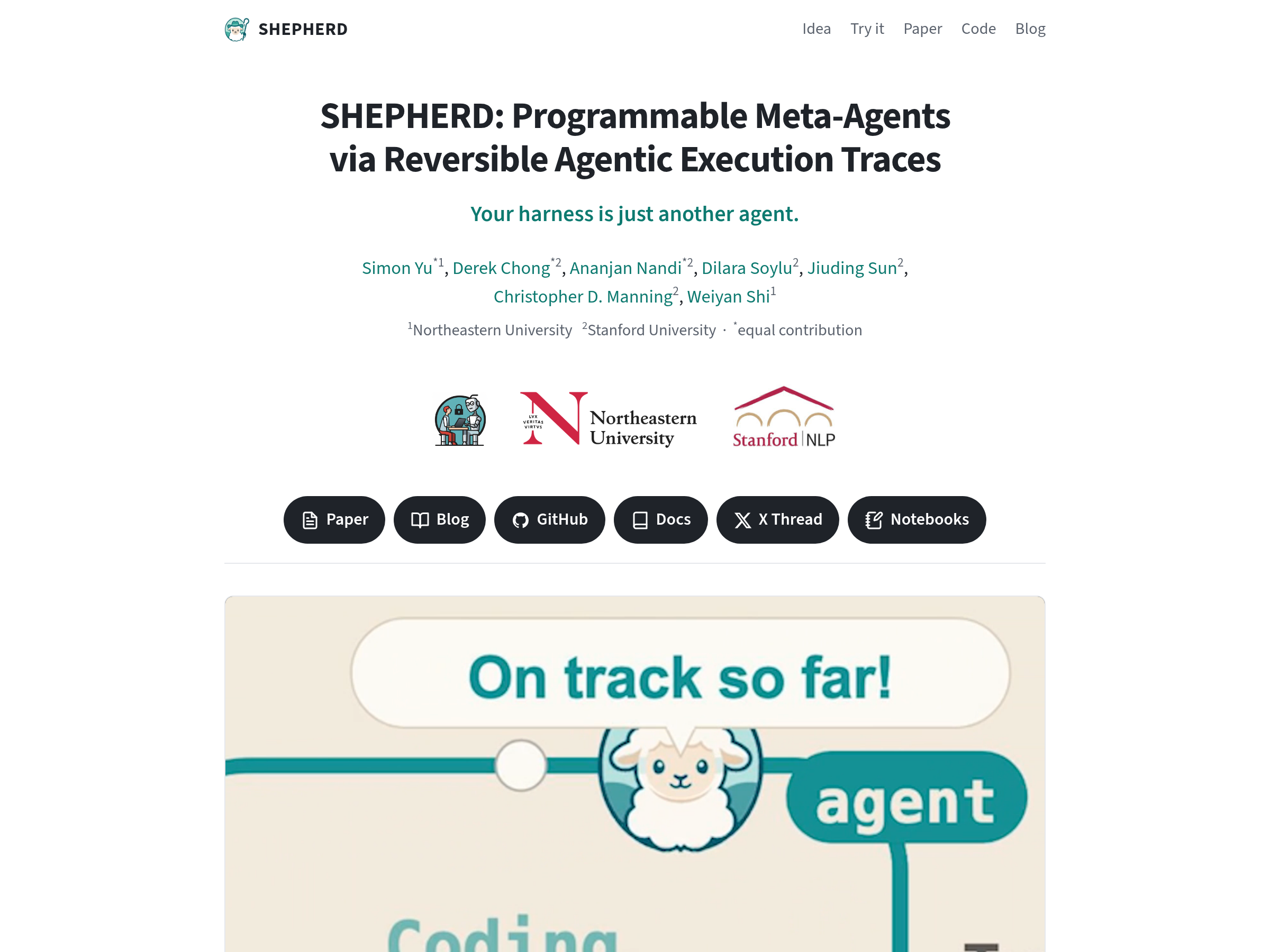 Screenshot of SHEPHERD website