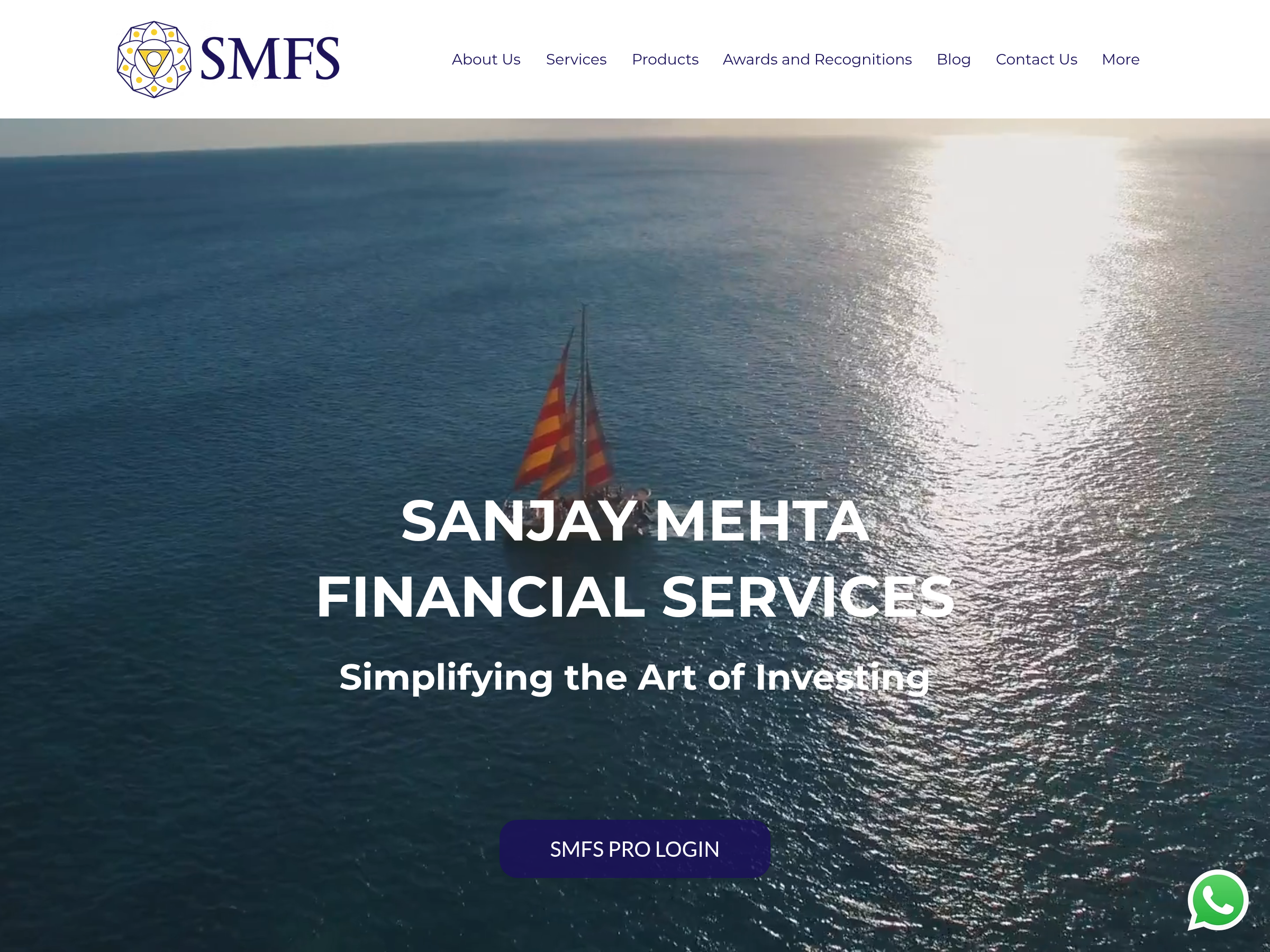 Screenshot of SMFS website