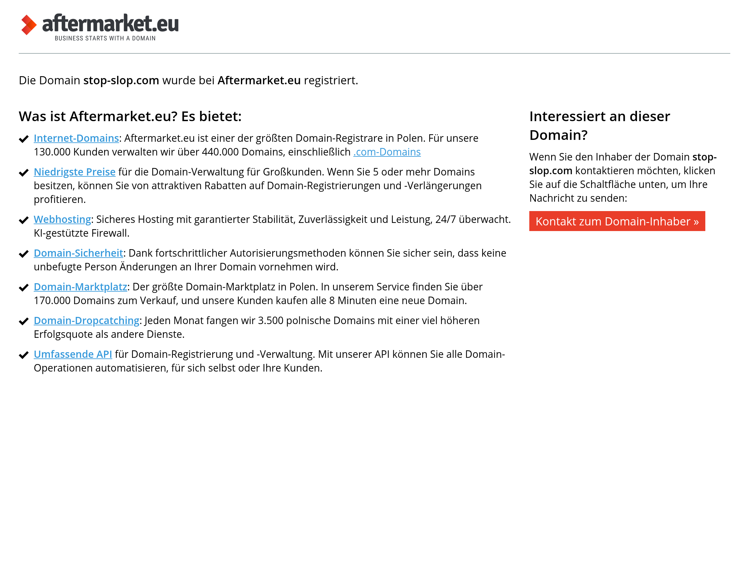 Screenshot of stop-slop website