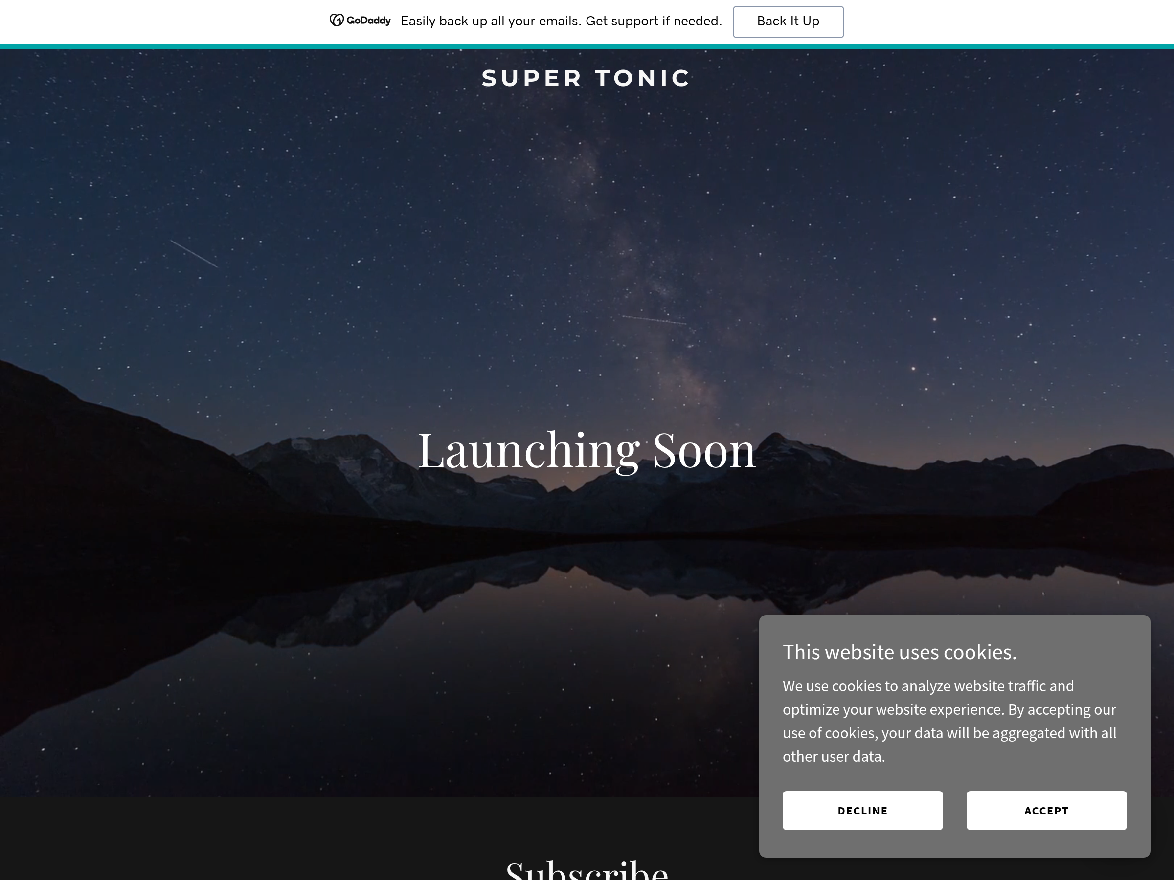 Screenshot of Supertonic website