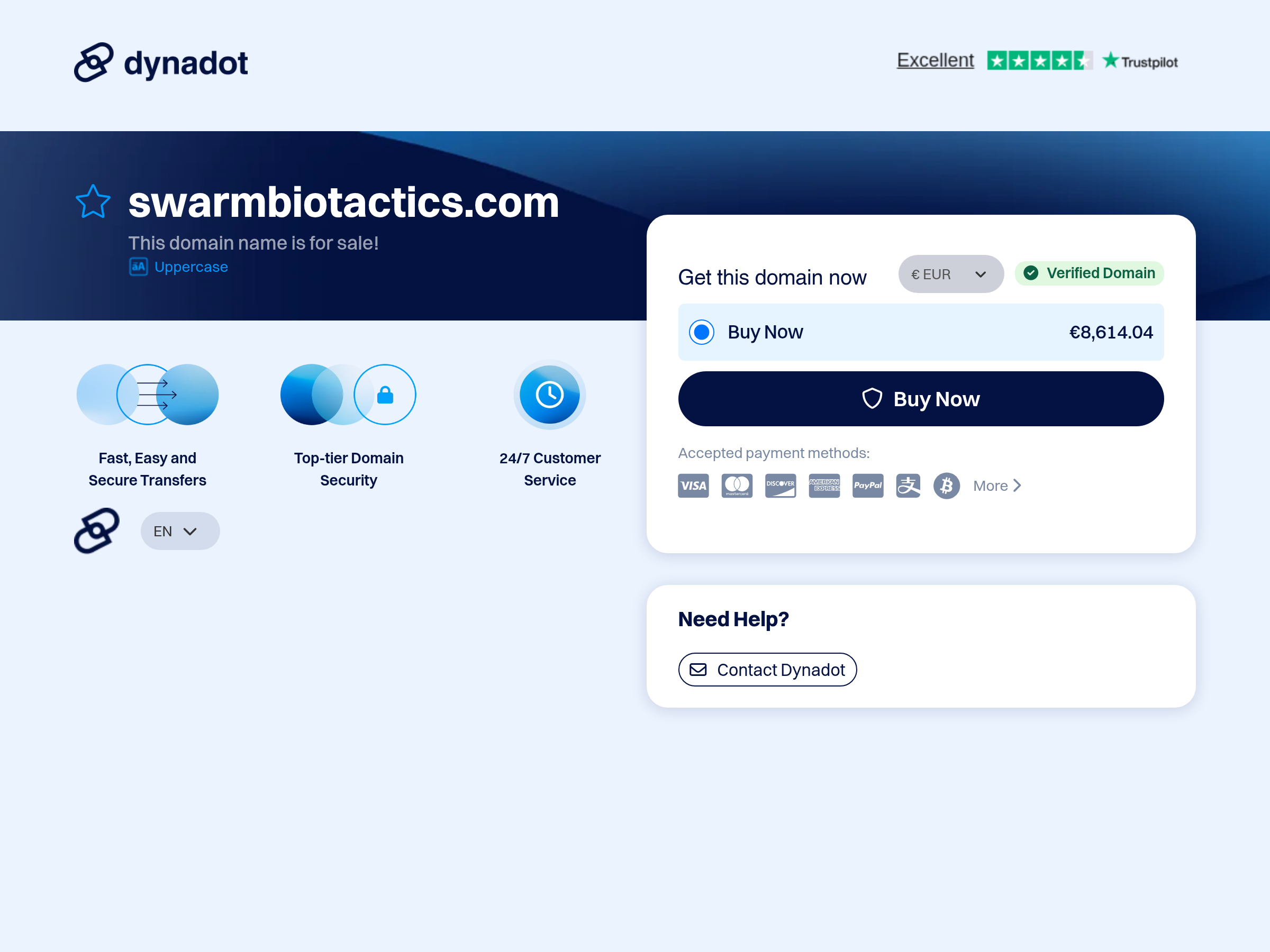 Screenshot of Swarm Biotactics website