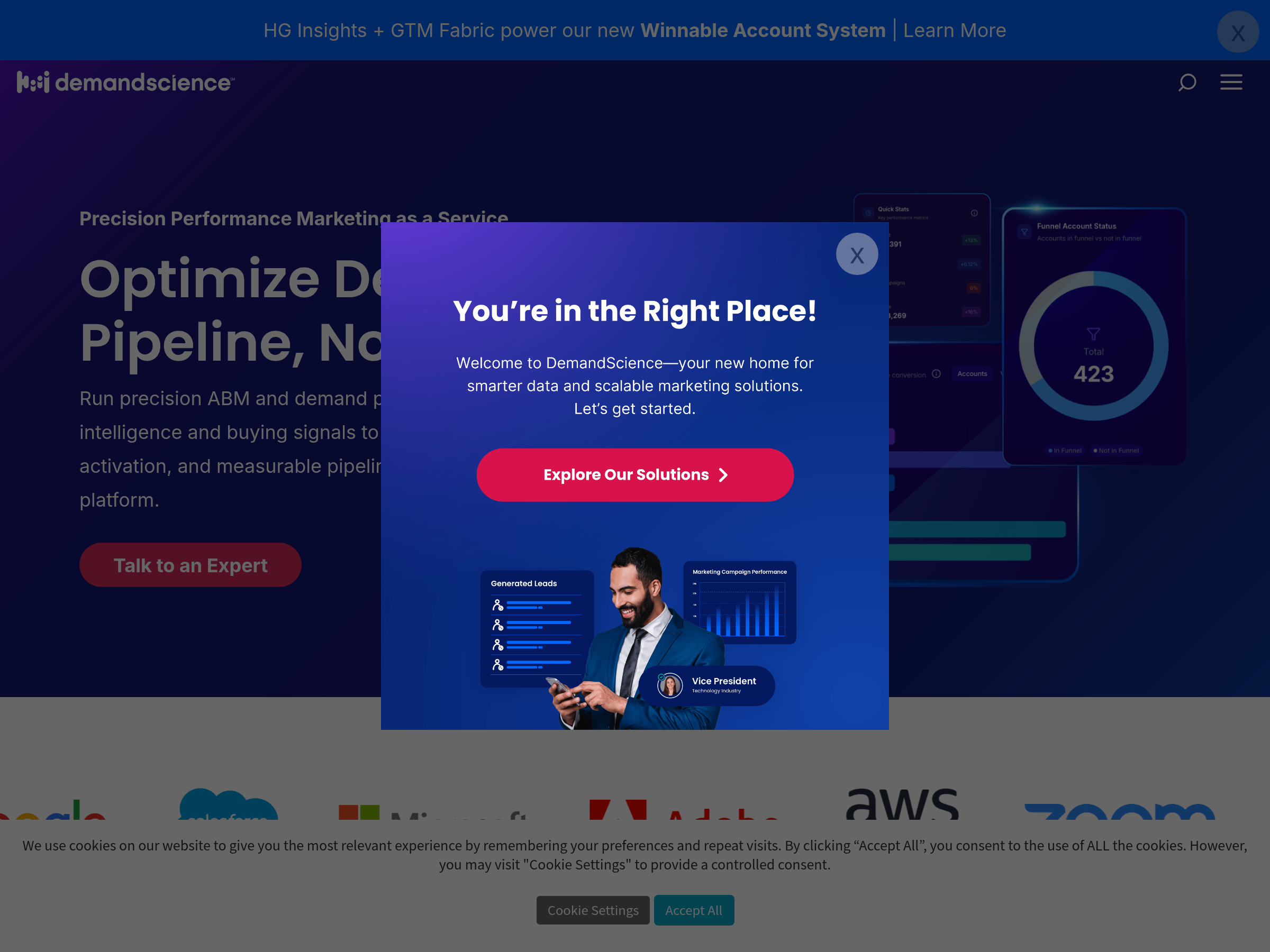 Screenshot of Terminus website