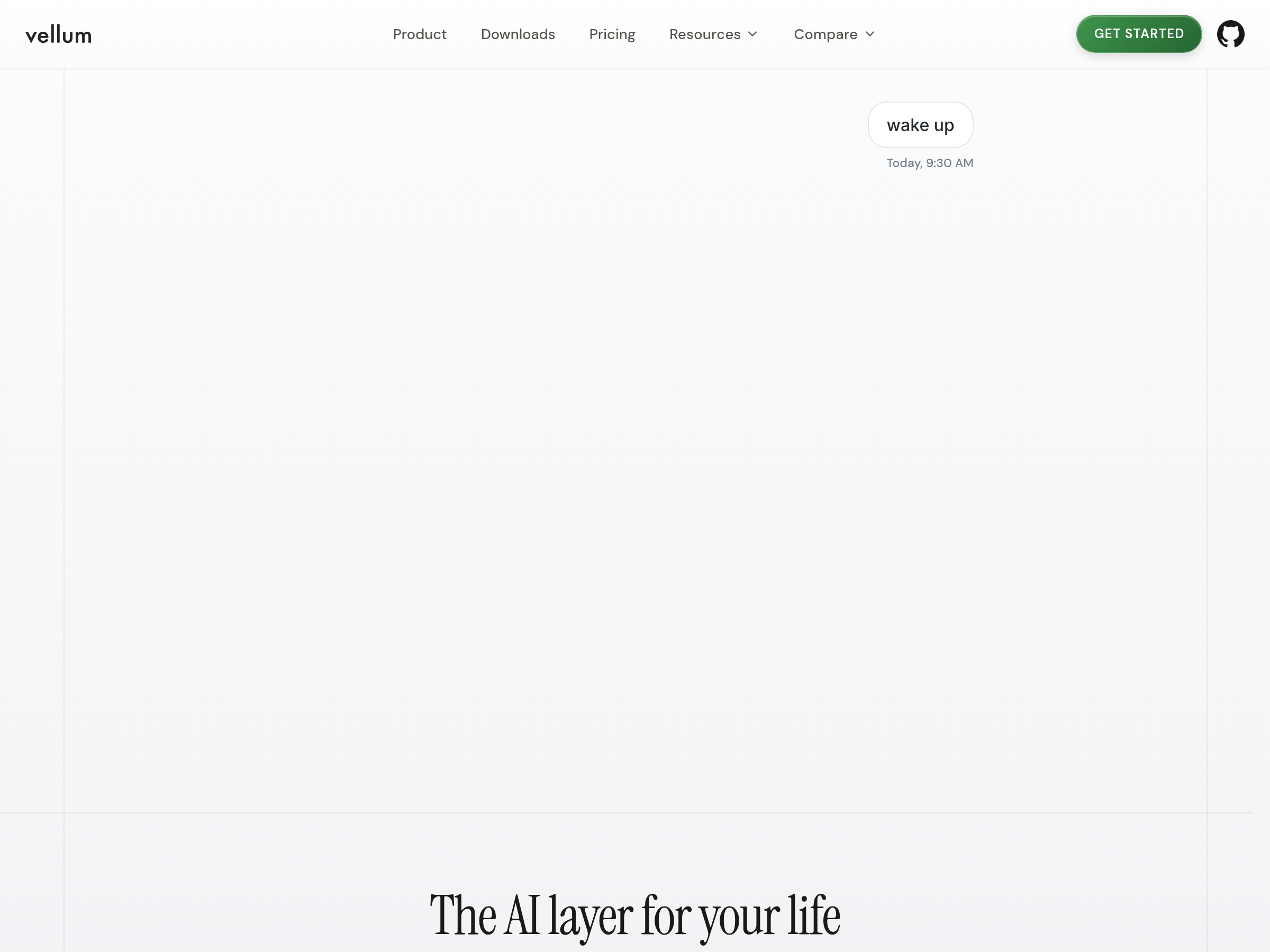 Screenshot of Vellum website