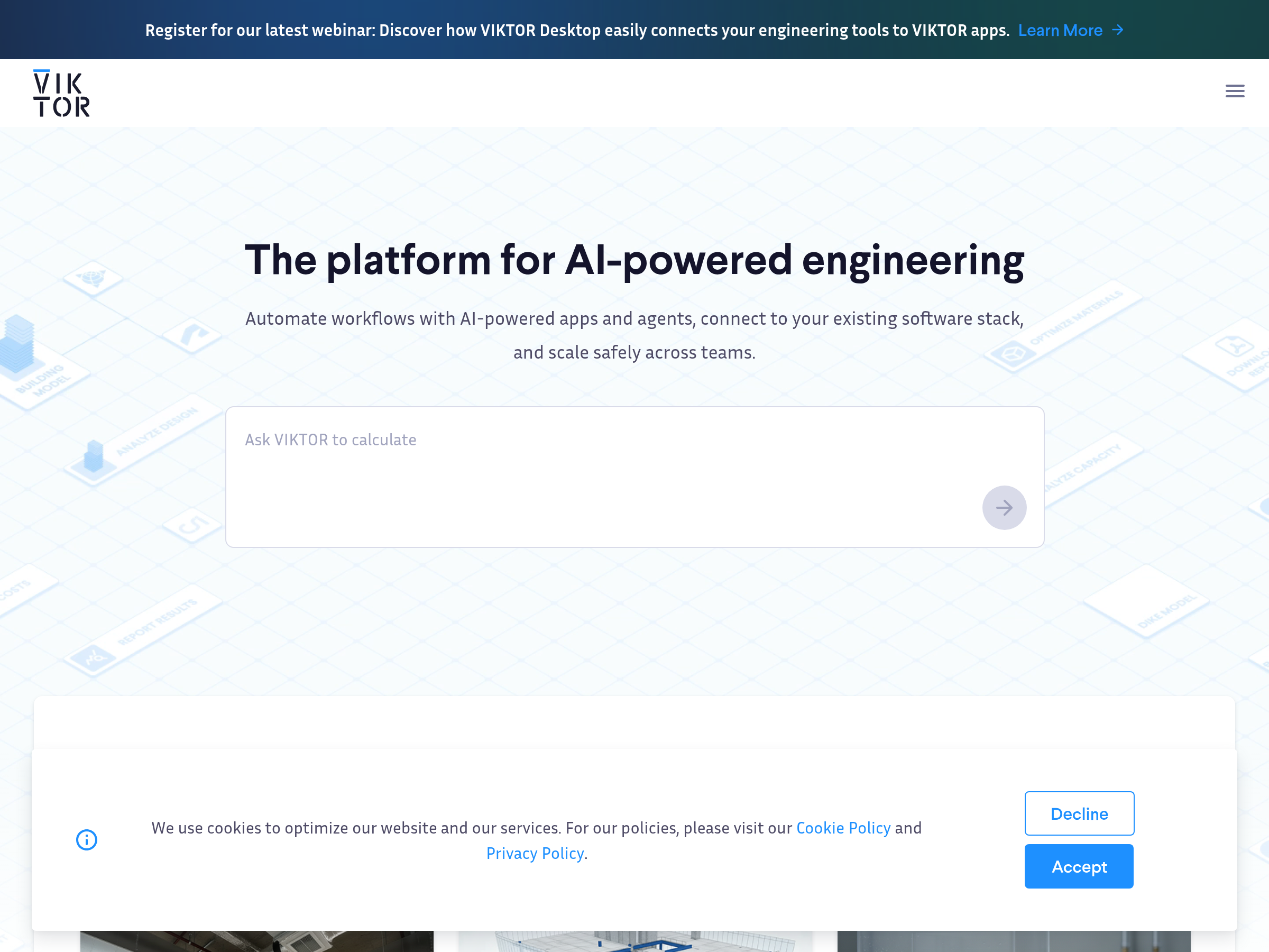 Screenshot of VIKTOR website