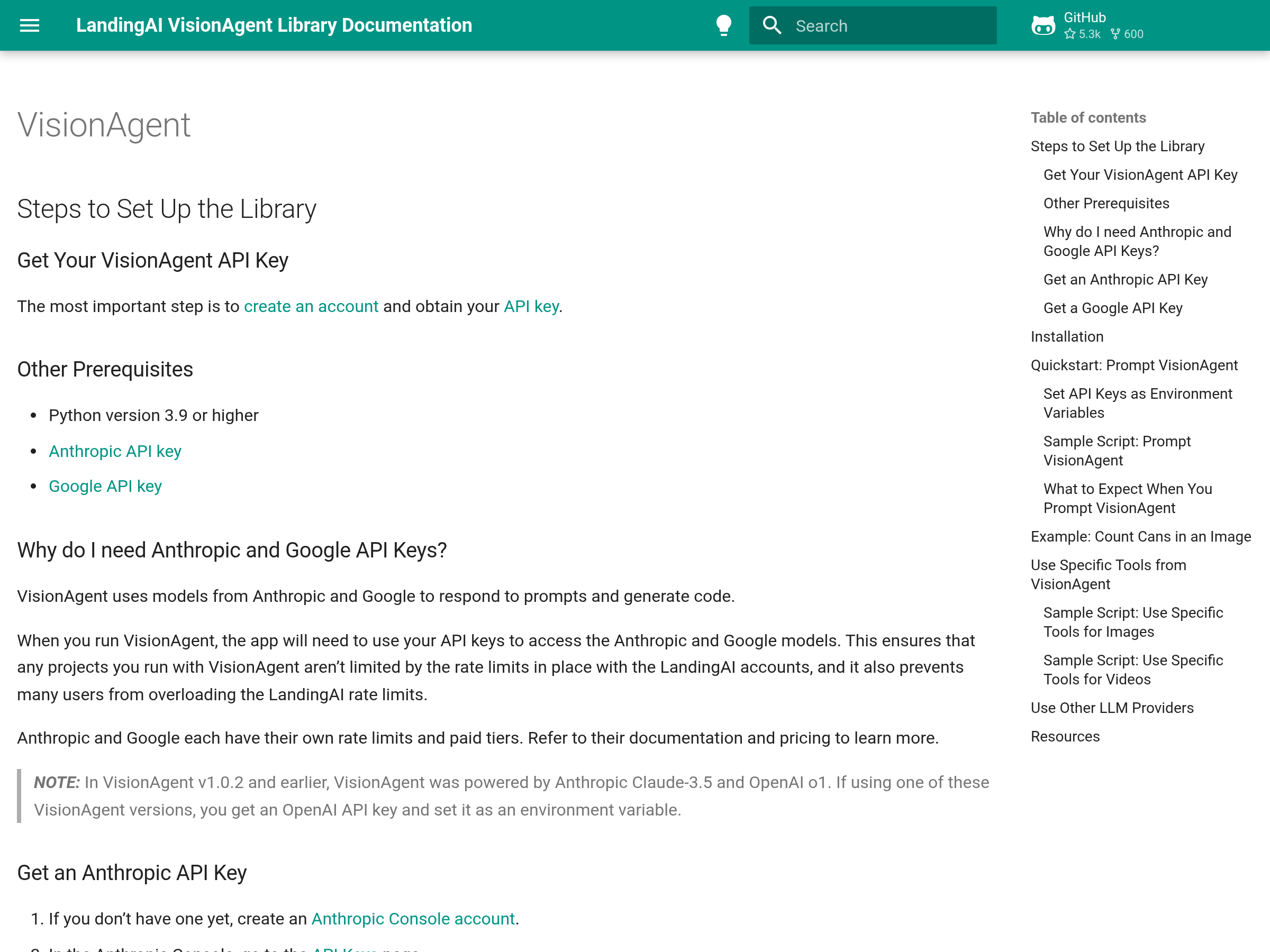 Screenshot of VisionAgent website