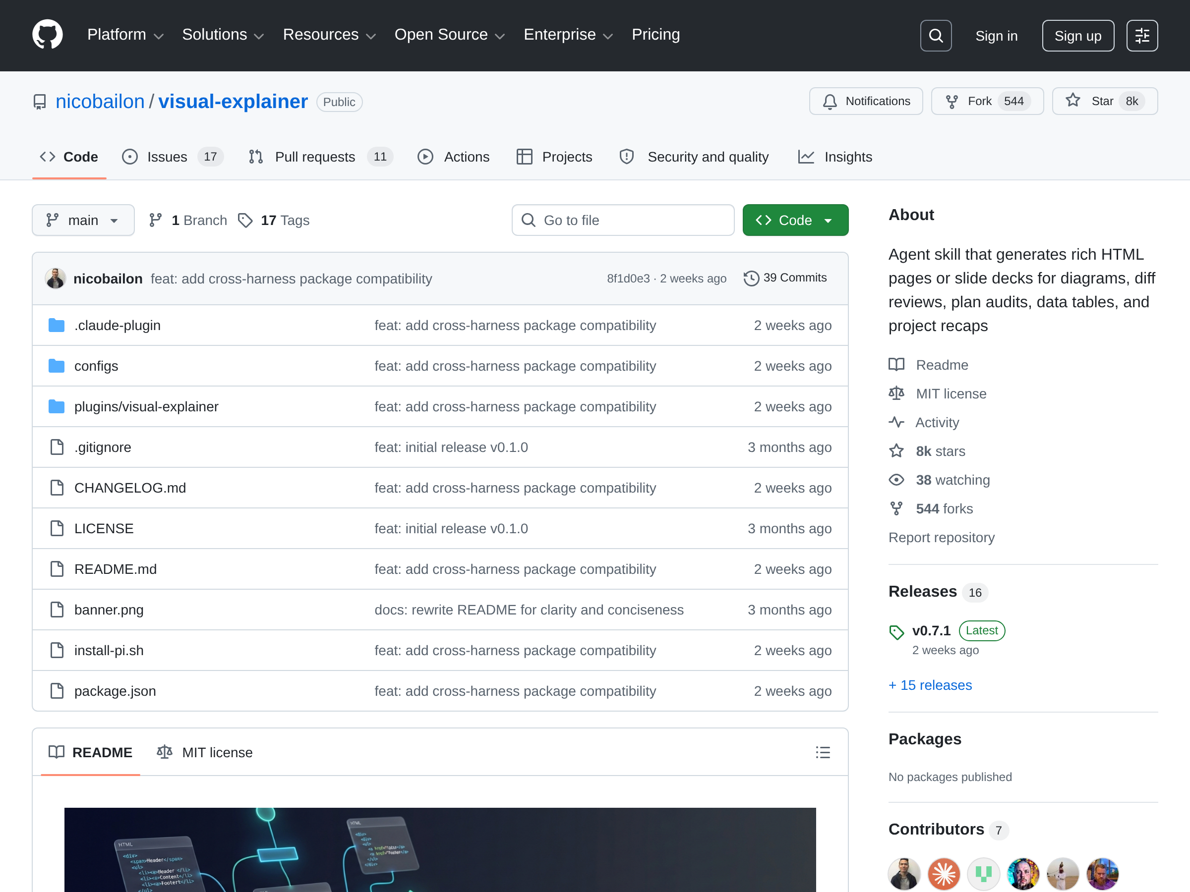 Screenshot of Visual Explainer website
